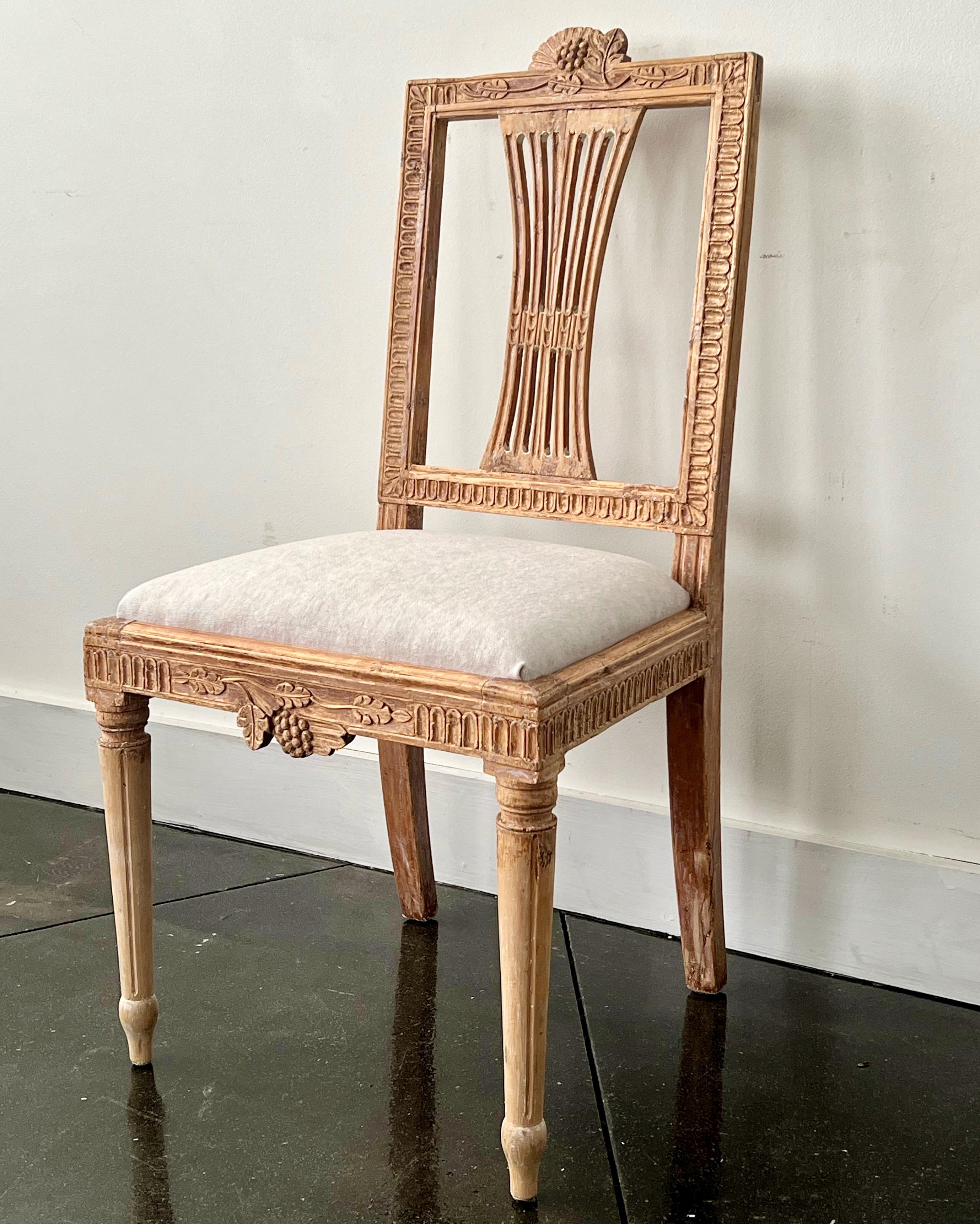 Schwedischer Lindome-Beistellstuhl aus der Gustavianischen Periode, 18. Jahrhundert (18. Jahrhundert und früher) im Angebot