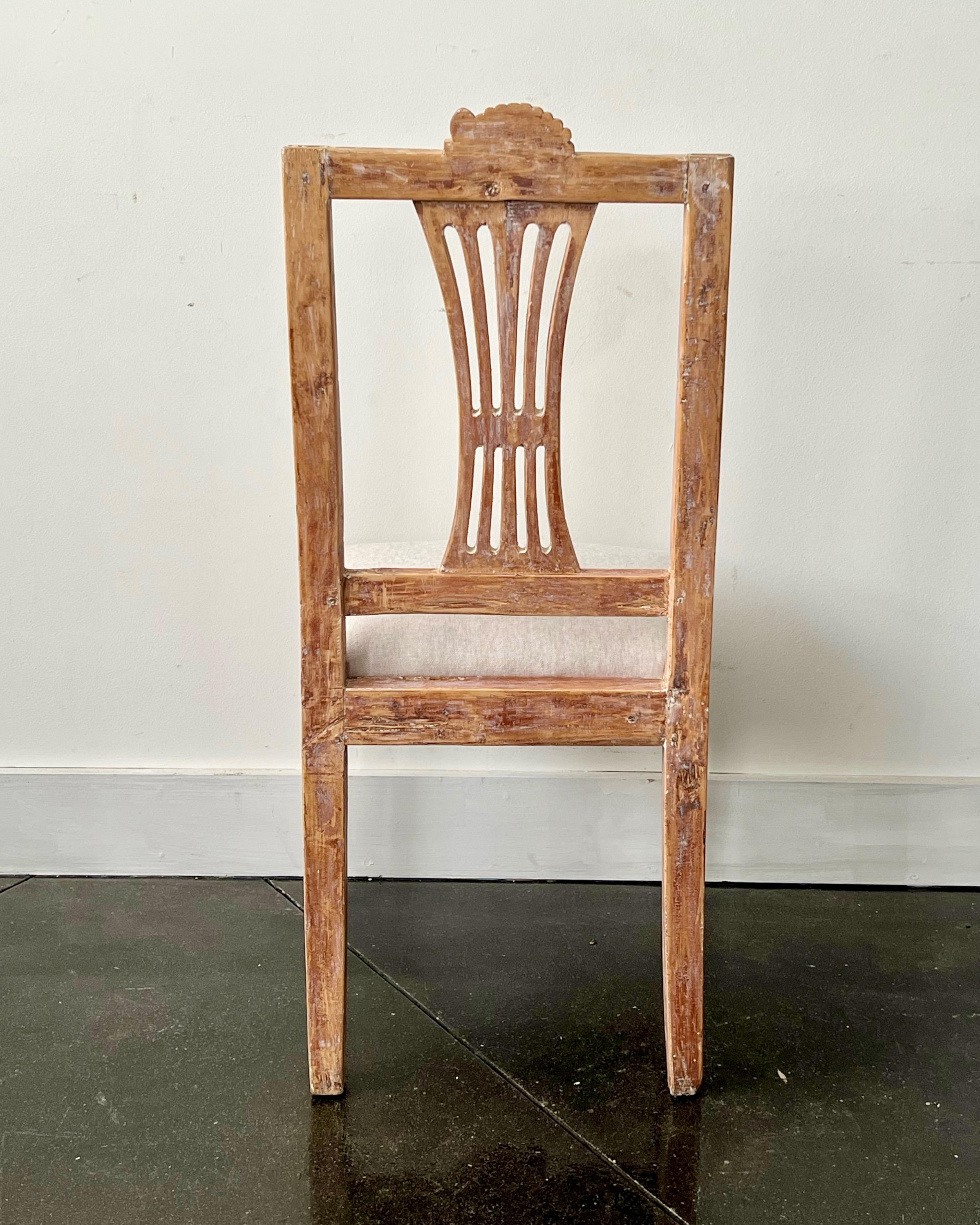 Schwedischer Lindome-Beistellstuhl aus der Gustavianischen Periode, 18. Jahrhundert im Angebot 1