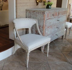 18th Century Swedish Gustavian Period Original Paint Chair Signed Ephraim Stahl