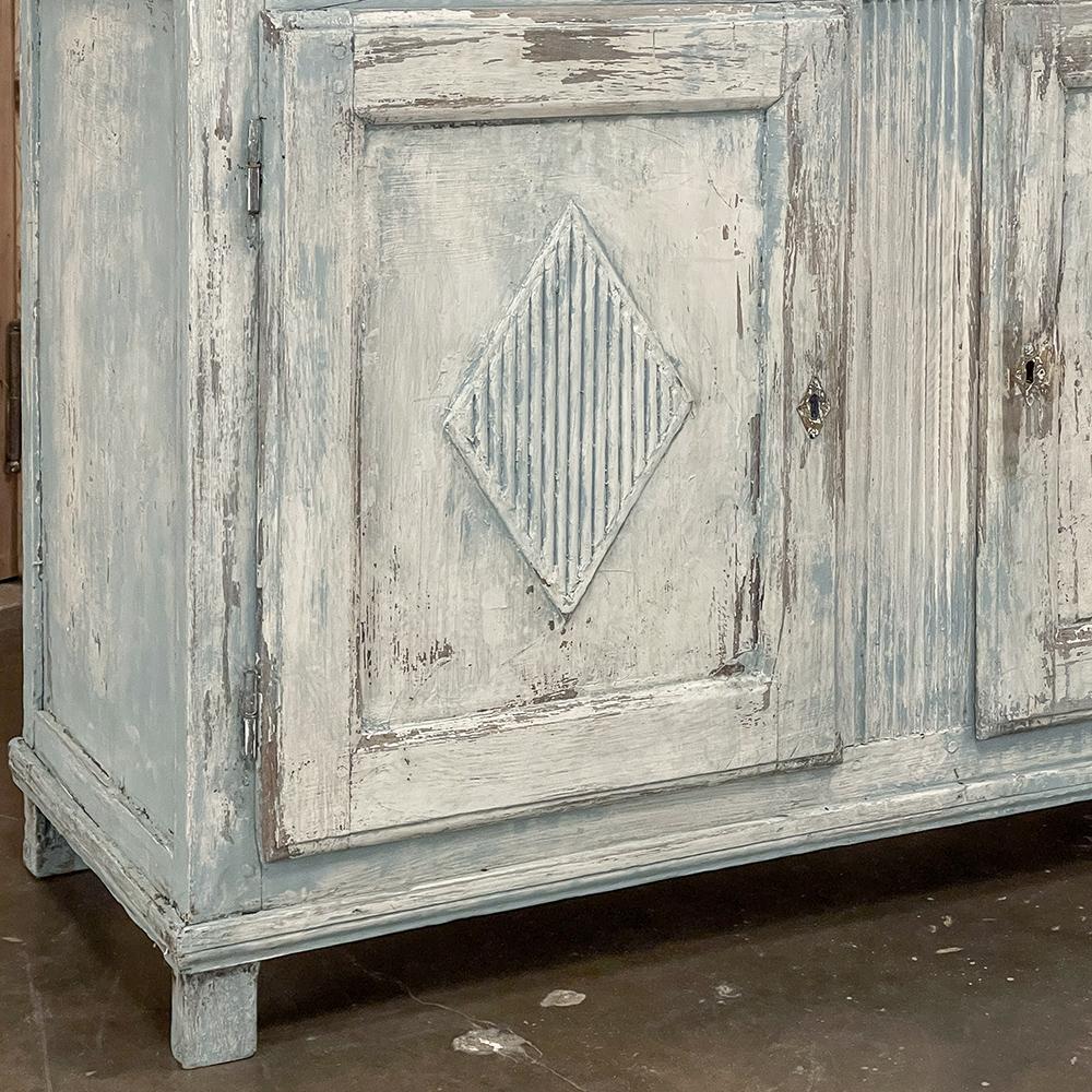 18th Century Swedish Gustavian Period Painted Buffet For Sale 8
