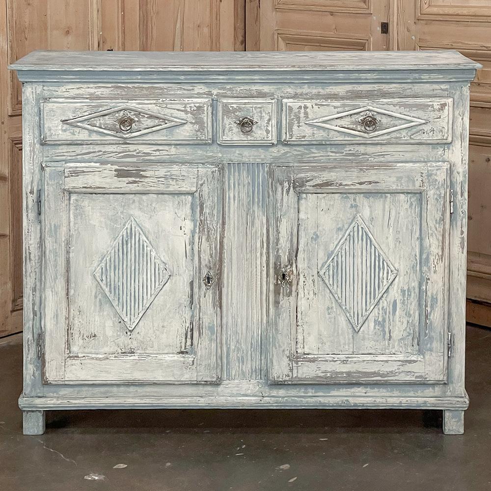 Hand-Crafted 18th Century Swedish Gustavian Period Painted Buffet For Sale