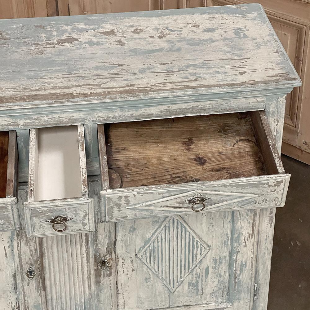 18th Century Swedish Gustavian Period Painted Buffet For Sale 3