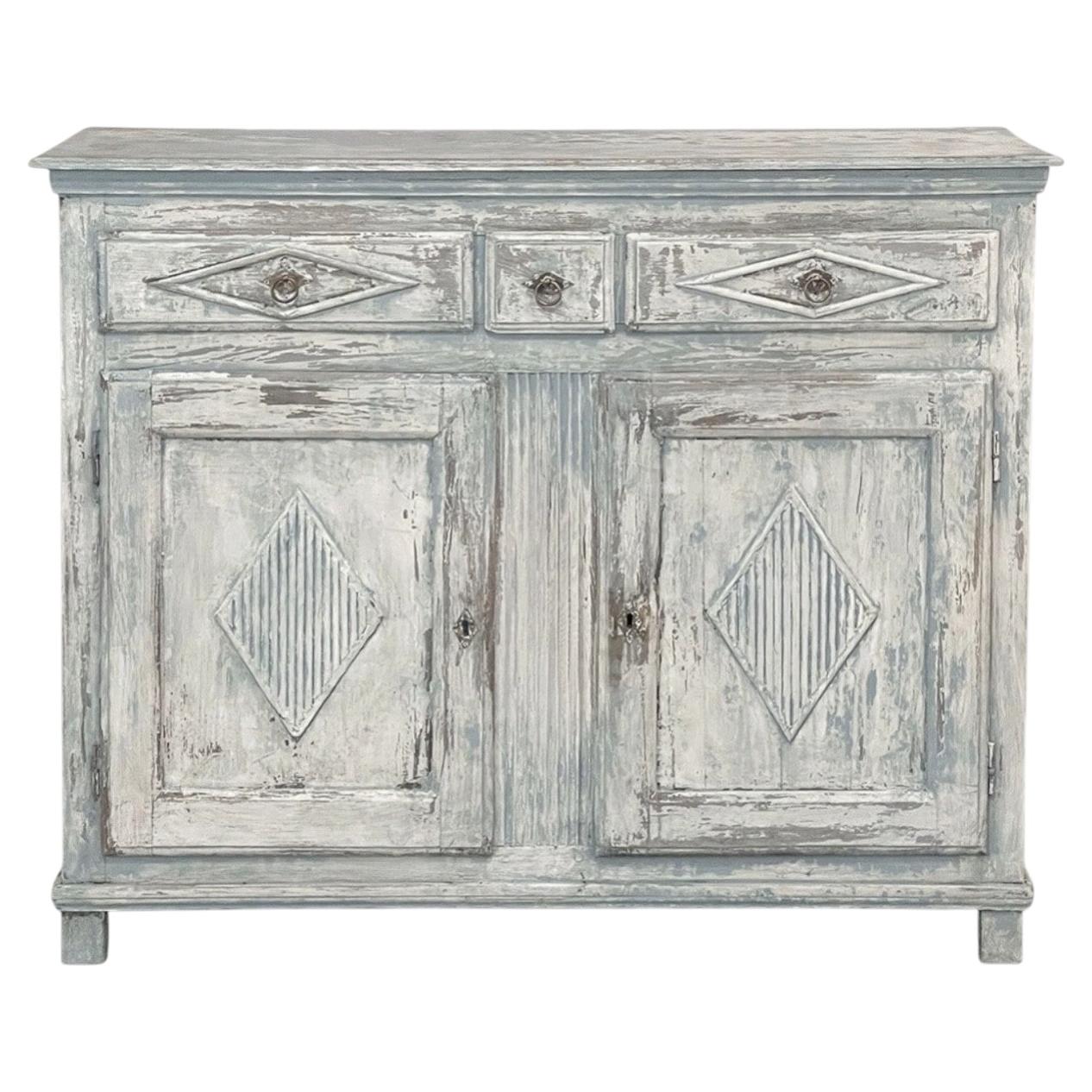 18th Century Swedish Gustavian Period Painted Buffet For Sale