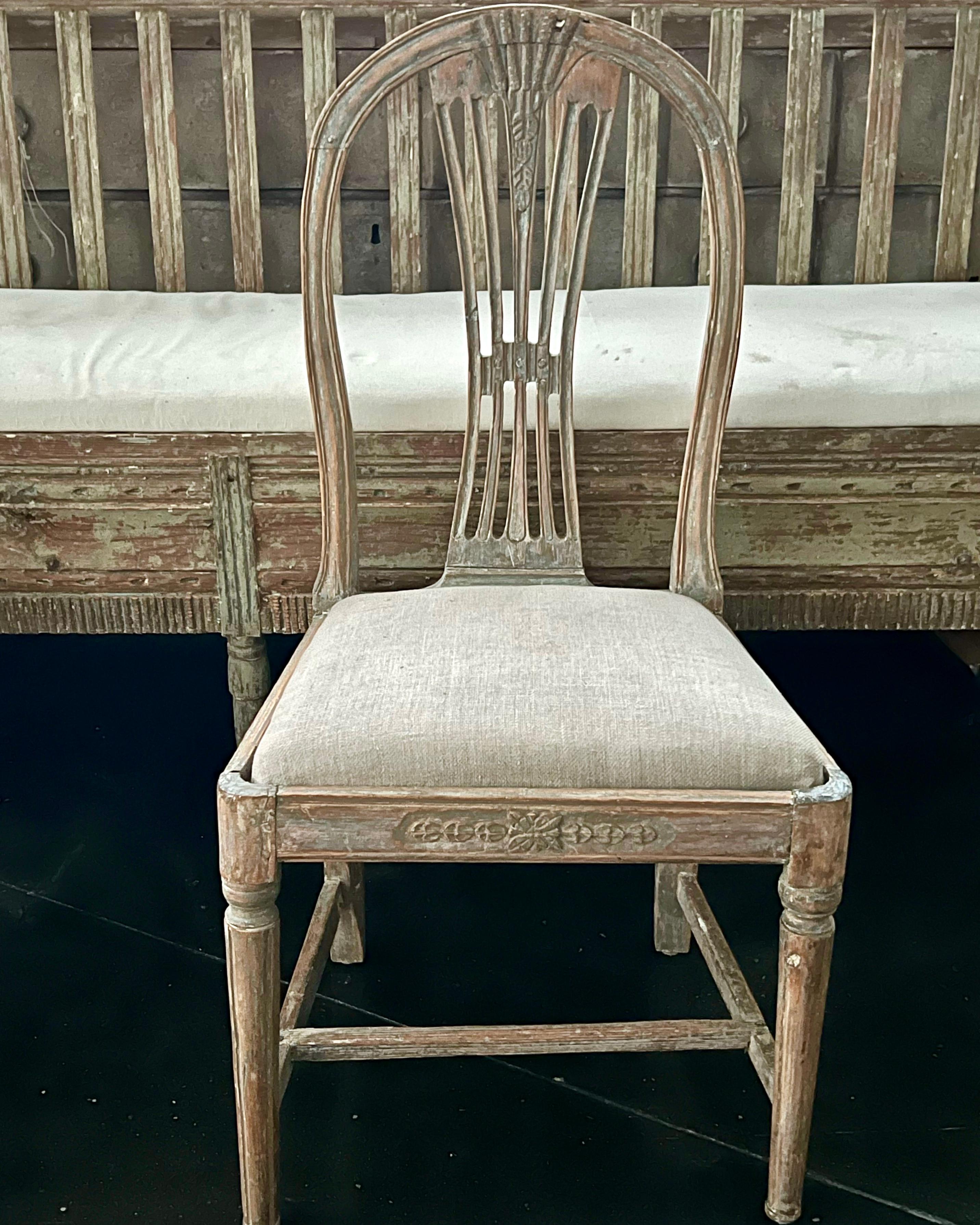 18th century Swedish Gustavian Period Side Chair For Sale 8