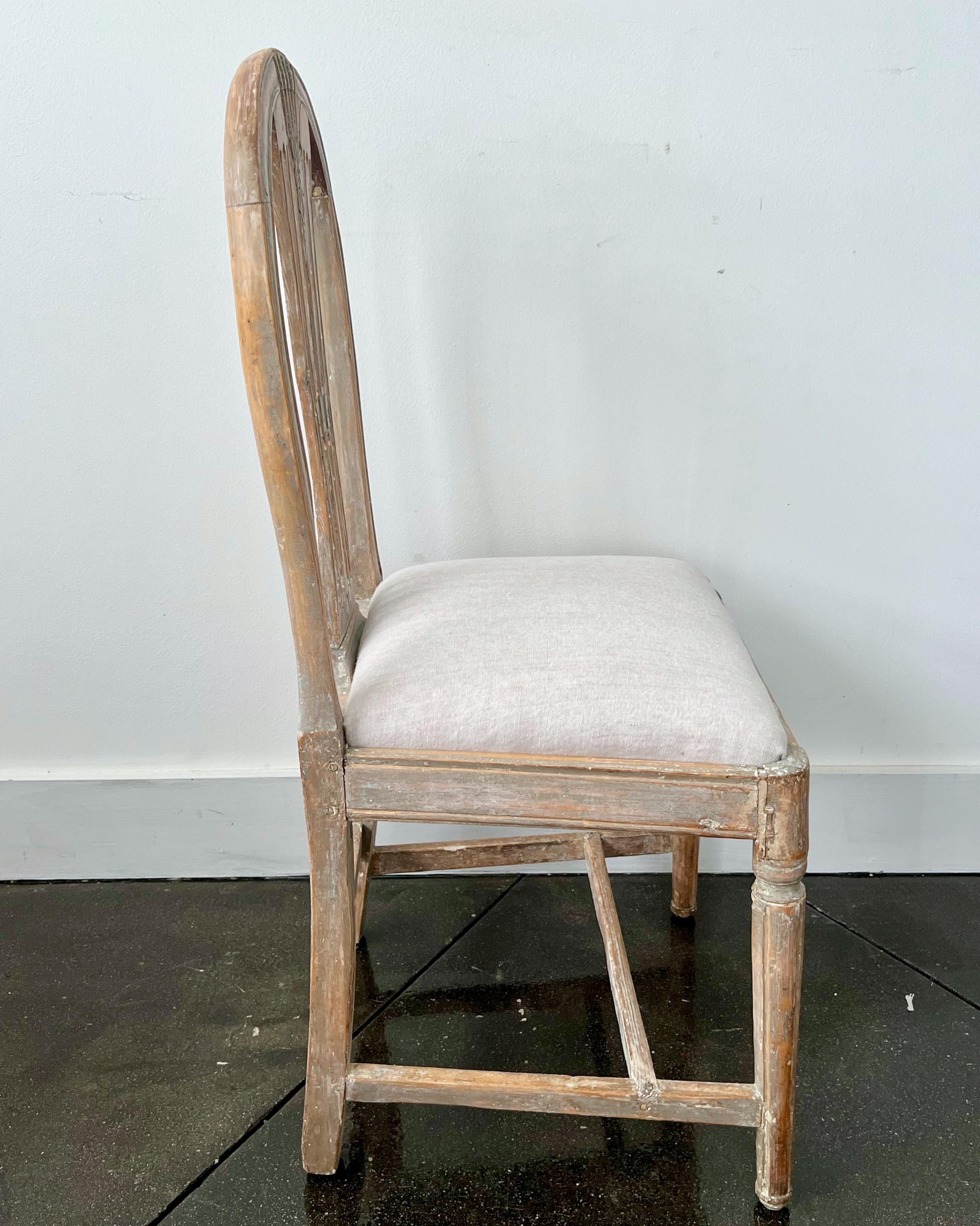 18th century Swedish Gustavian Period Side Chair In Good Condition For Sale In Charleston, SC