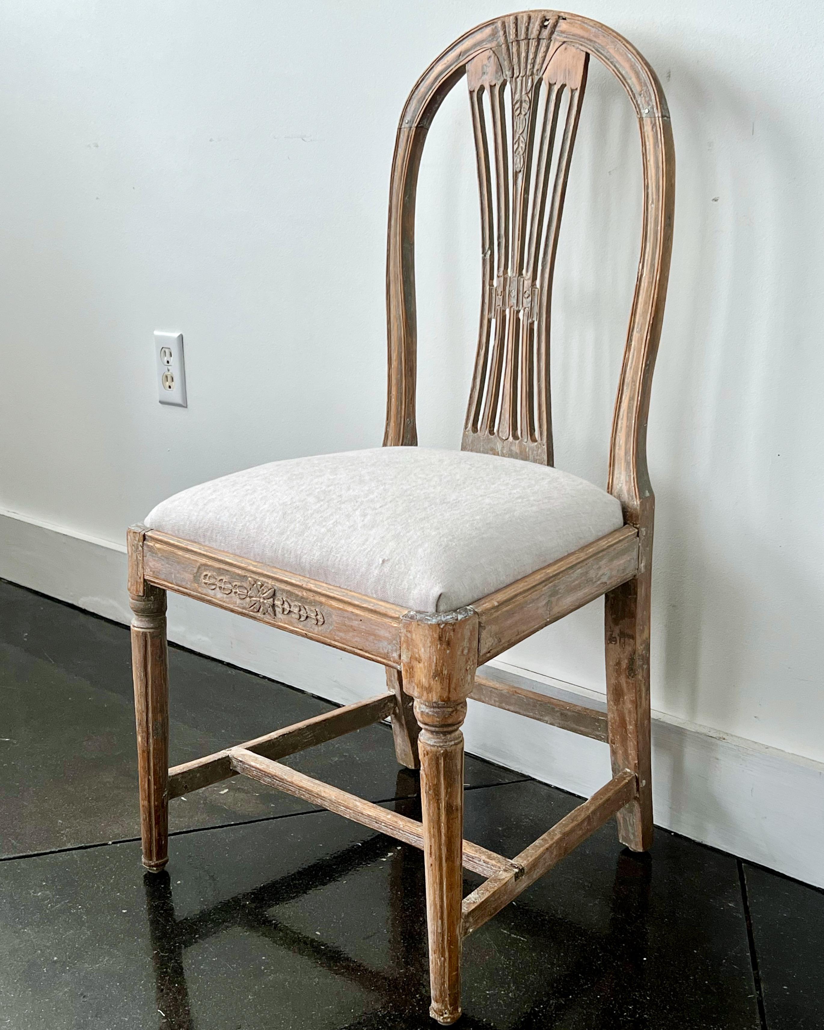 18th Century 18th century Swedish Gustavian Period Side Chair For Sale