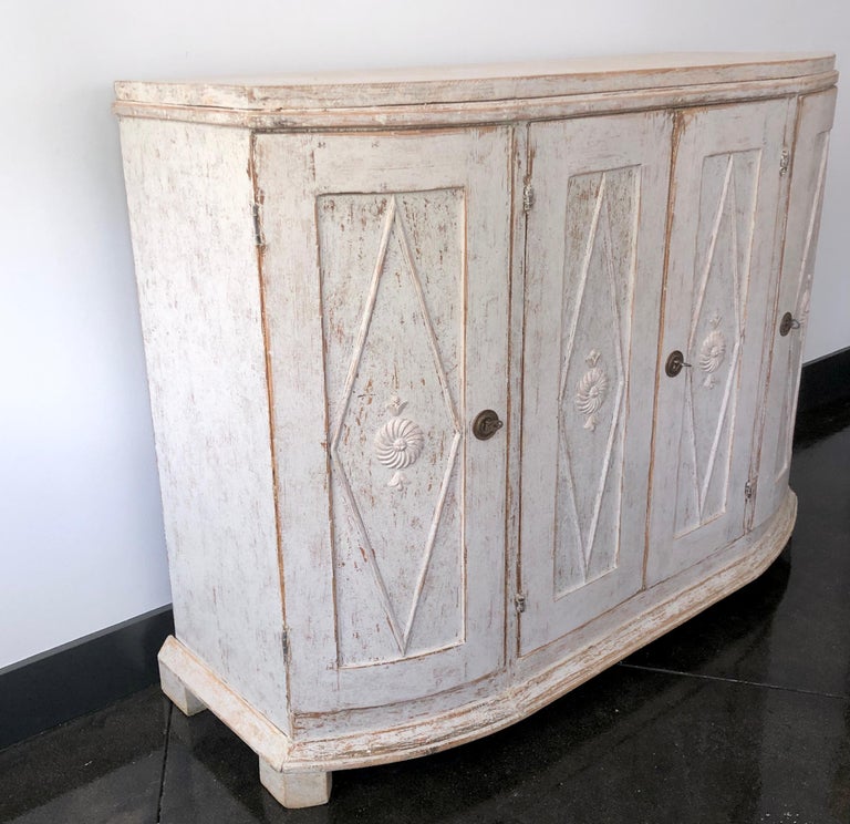 Hand-Carved 18th Century Swedish Gustavian Period Sideboard For Sale