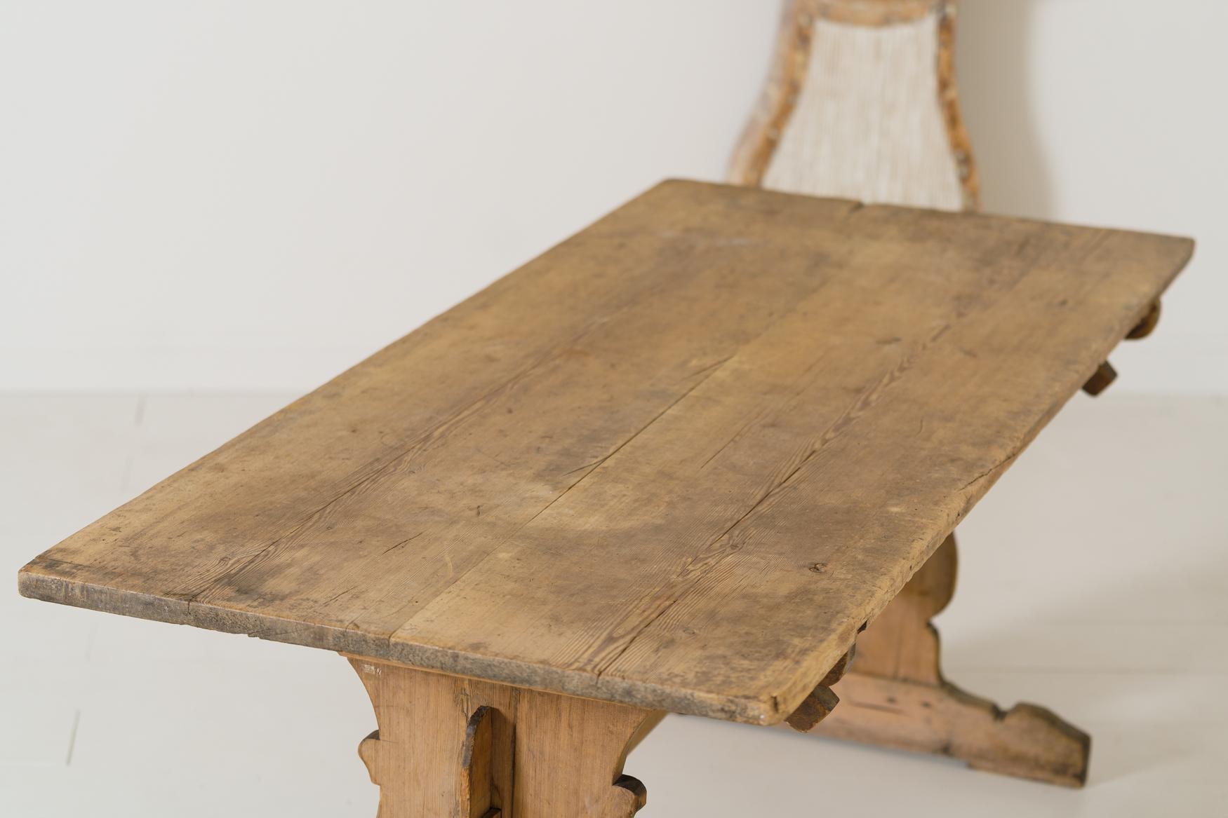 18th Century Swedish Gustavian Period Trestle Table 2