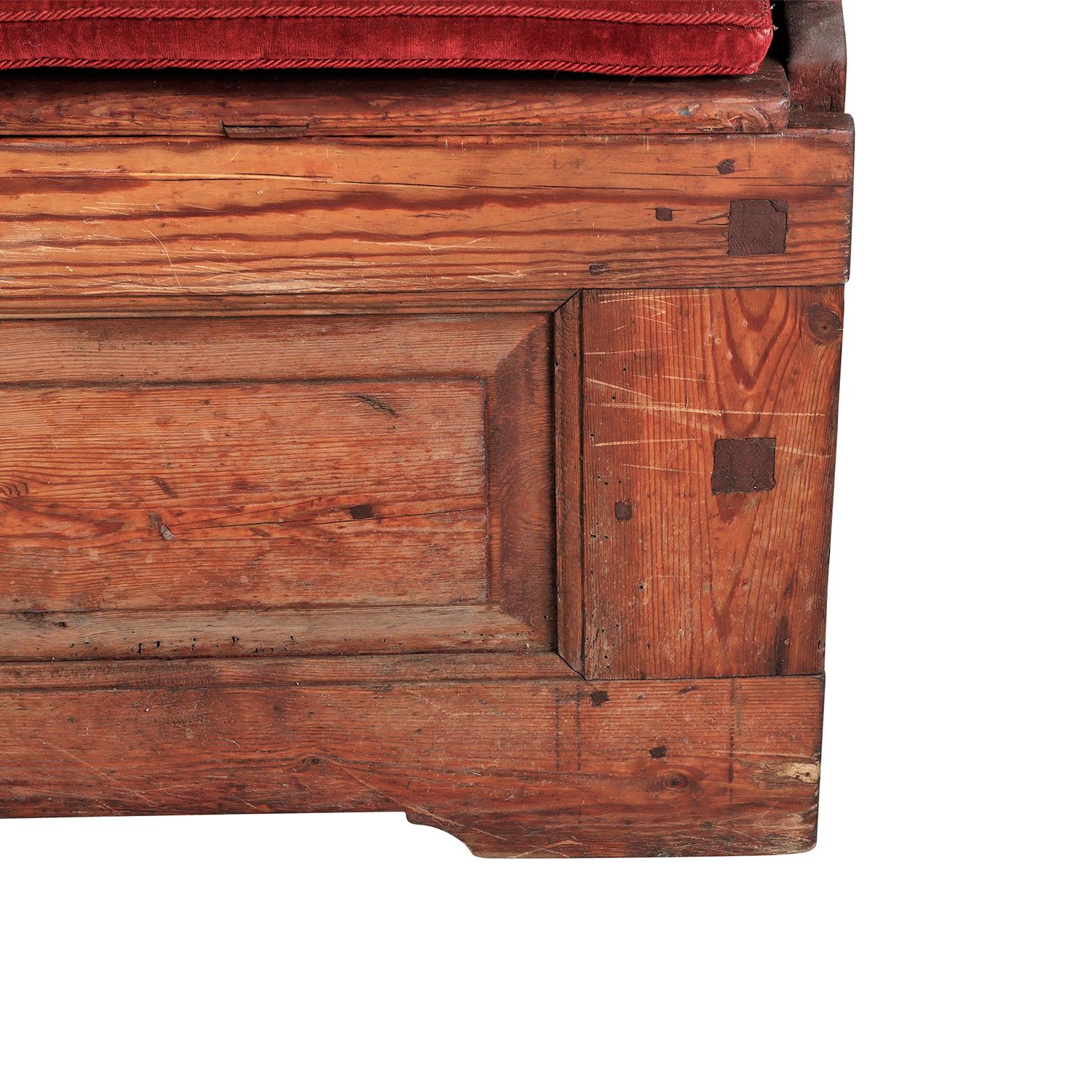 Métal Banc d'entrée gustavien suédois en pin du 18ème siècle - canapé scandinave ancien en bois en vente