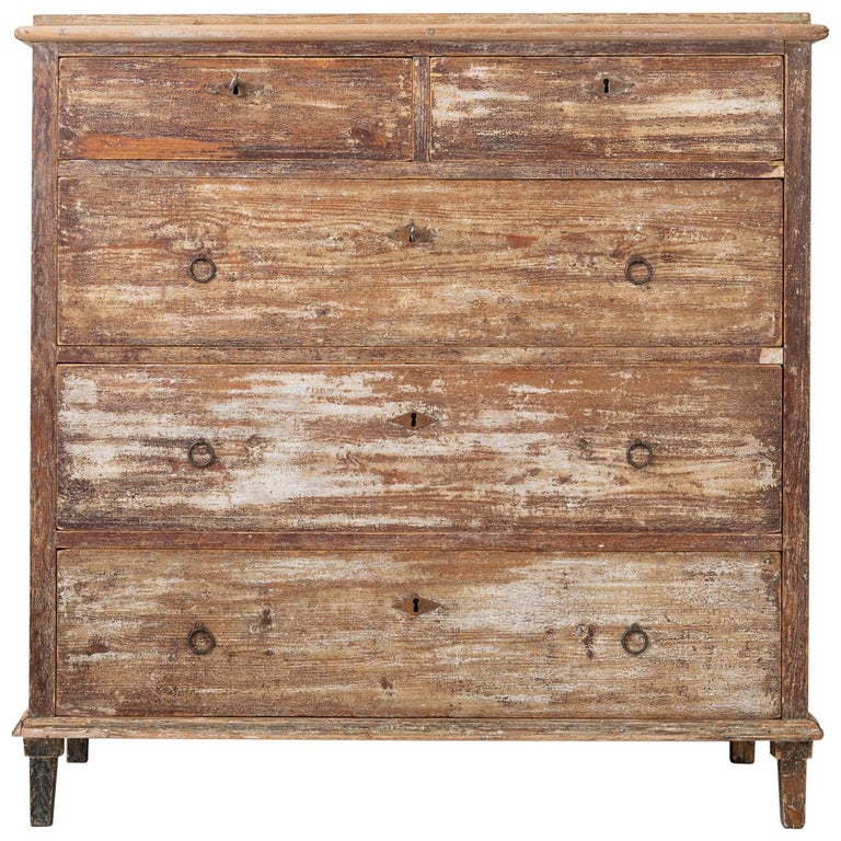 18th Century Swedish Gustavian Rustic Commode at 1stDibs