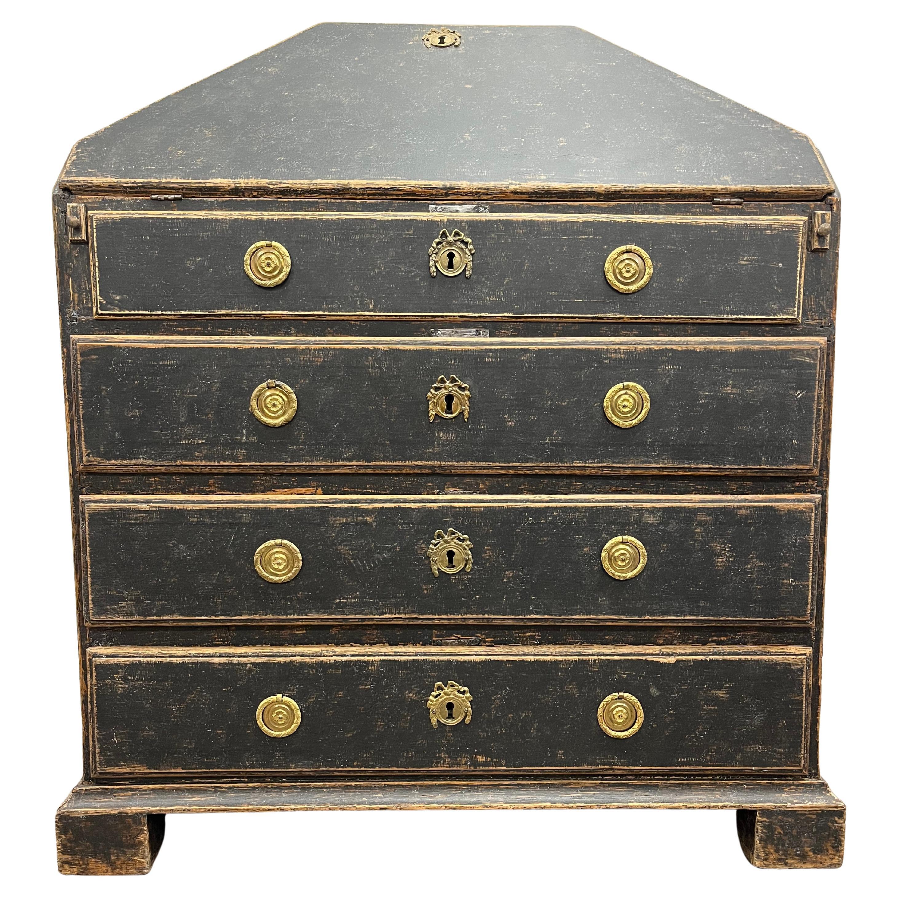 18th Century Swedish Gustavian Slant Front Desk