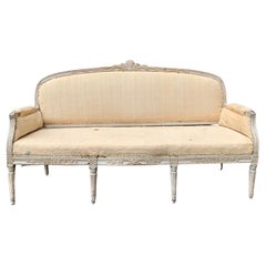 Schwedisches Gustavianisches Sofa aus dem 18. Jahrhundert mit Originalfarbe