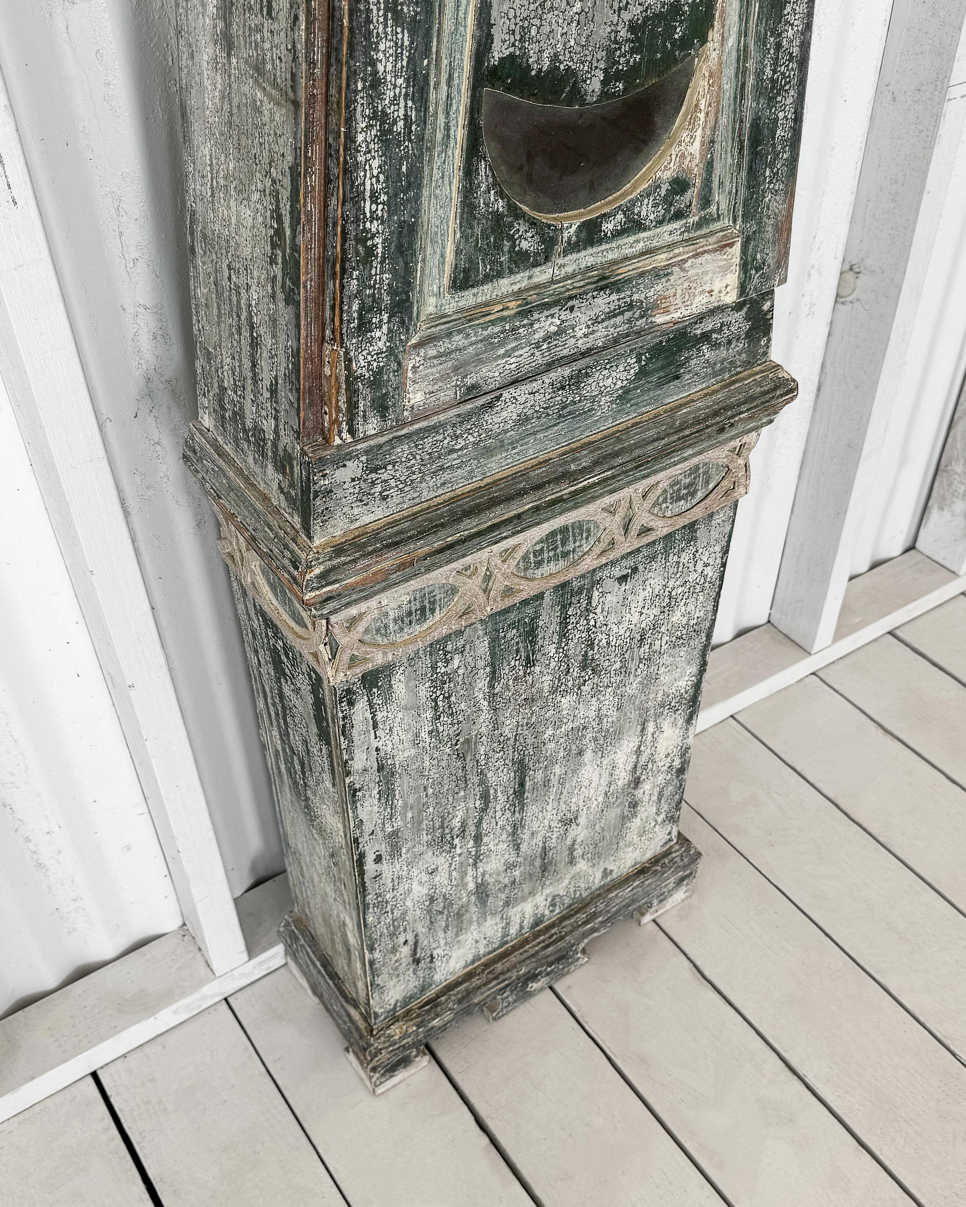 18th Century Swedish Gustavian Tall Case Closk For Sale 7