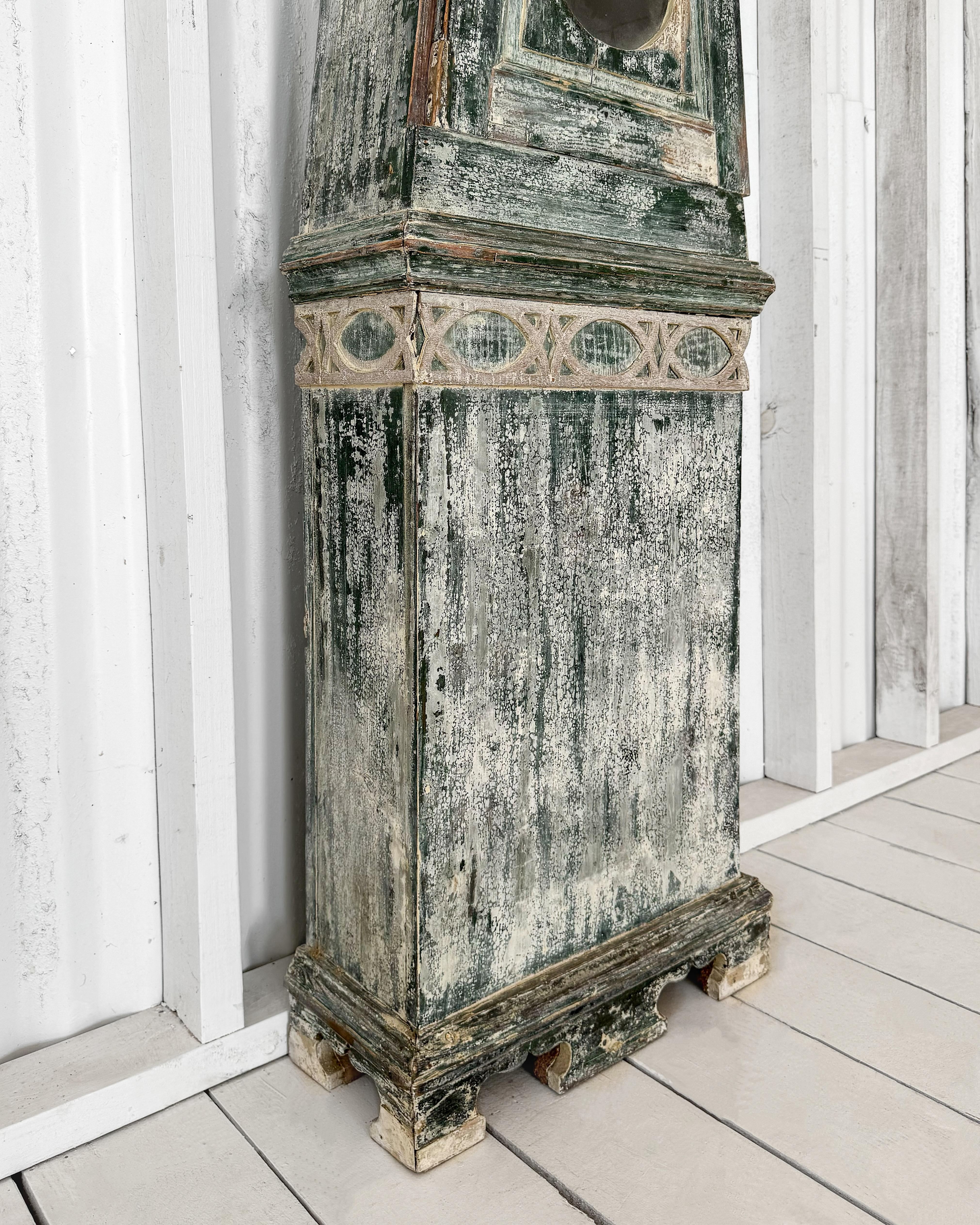 18th Century Swedish Gustavian Tall Case Closk For Sale 8