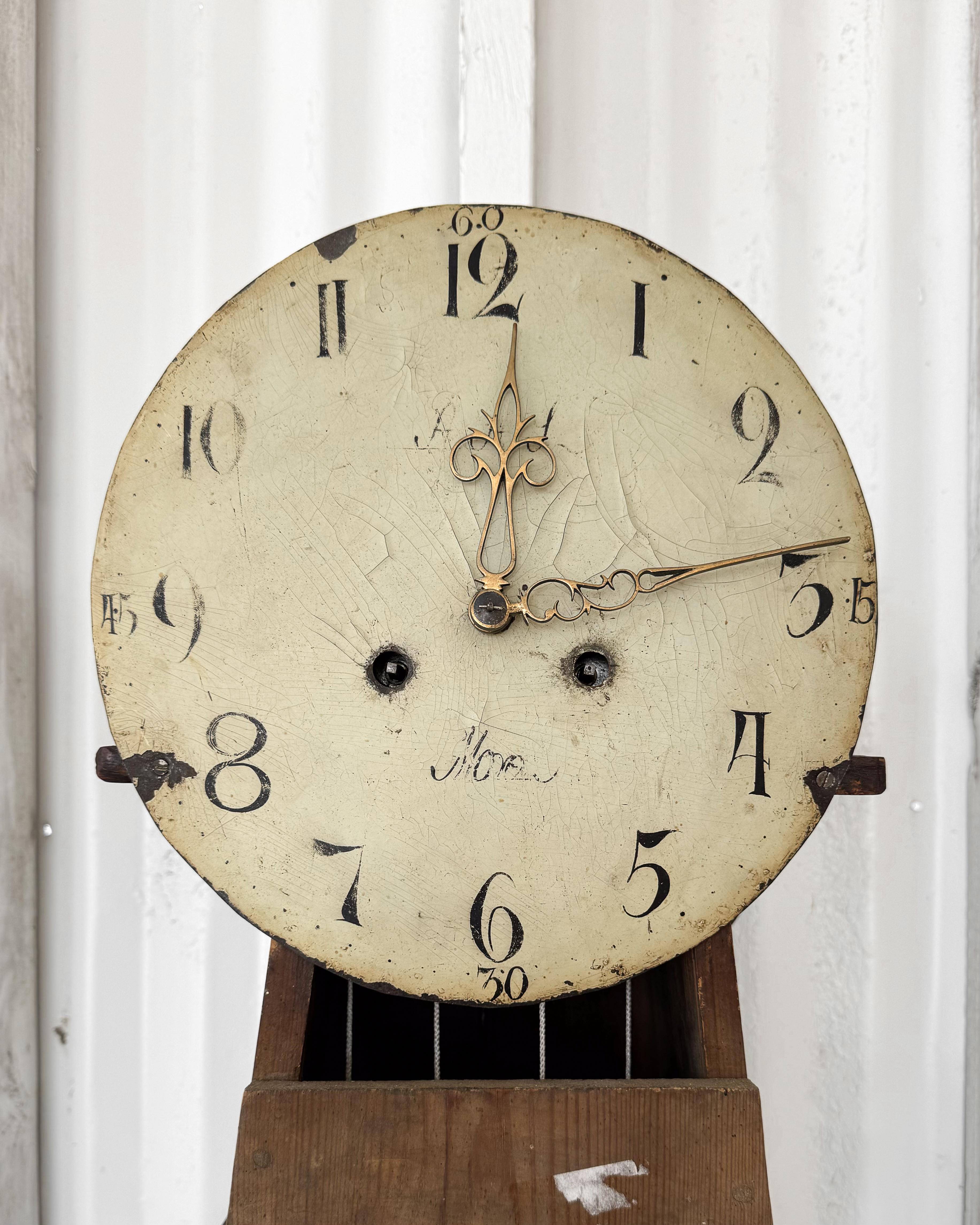 18th Century Swedish Gustavian Tall Case Closk For Sale 14
