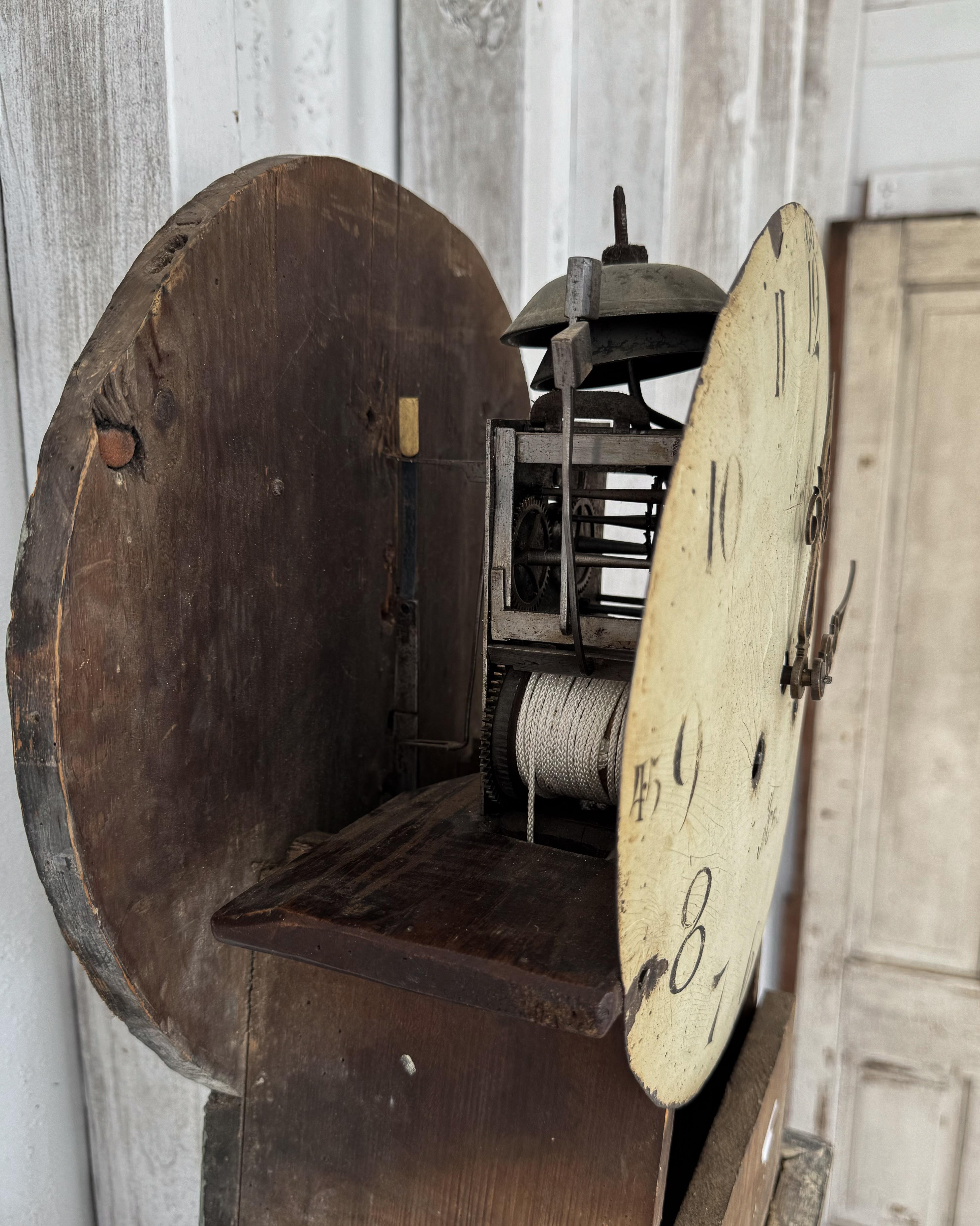 18th Century Swedish Gustavian Tall Case Closk For Sale 15