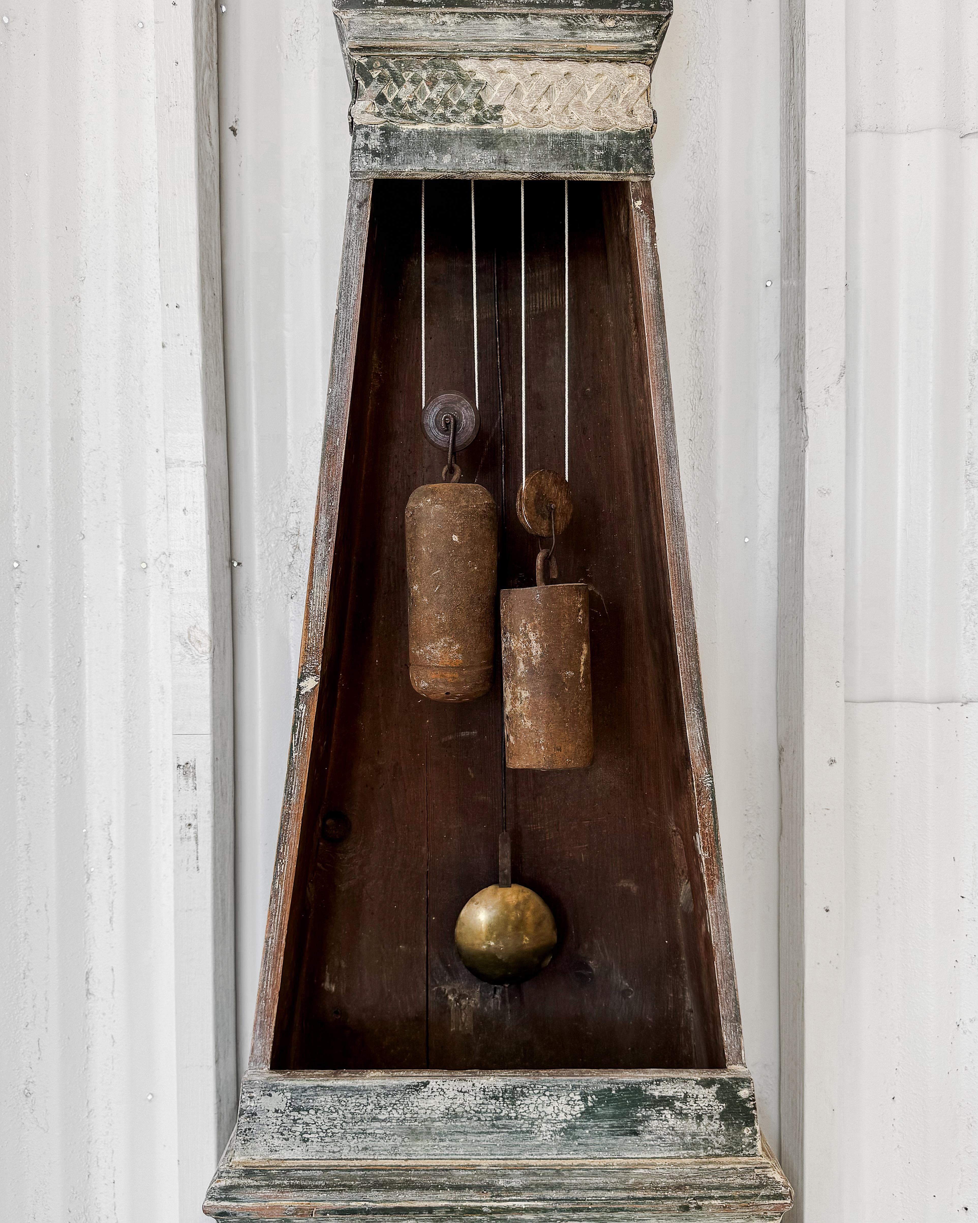 18th Century Swedish Gustavian Tall Case Closk For Sale 16