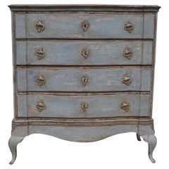 18th Century Swedish Gustavian Travel Chest of Drawers - Antique Oakwood Commode