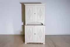 18th Century Swedish Gustavian Two-part Cabinet Circa 1790
