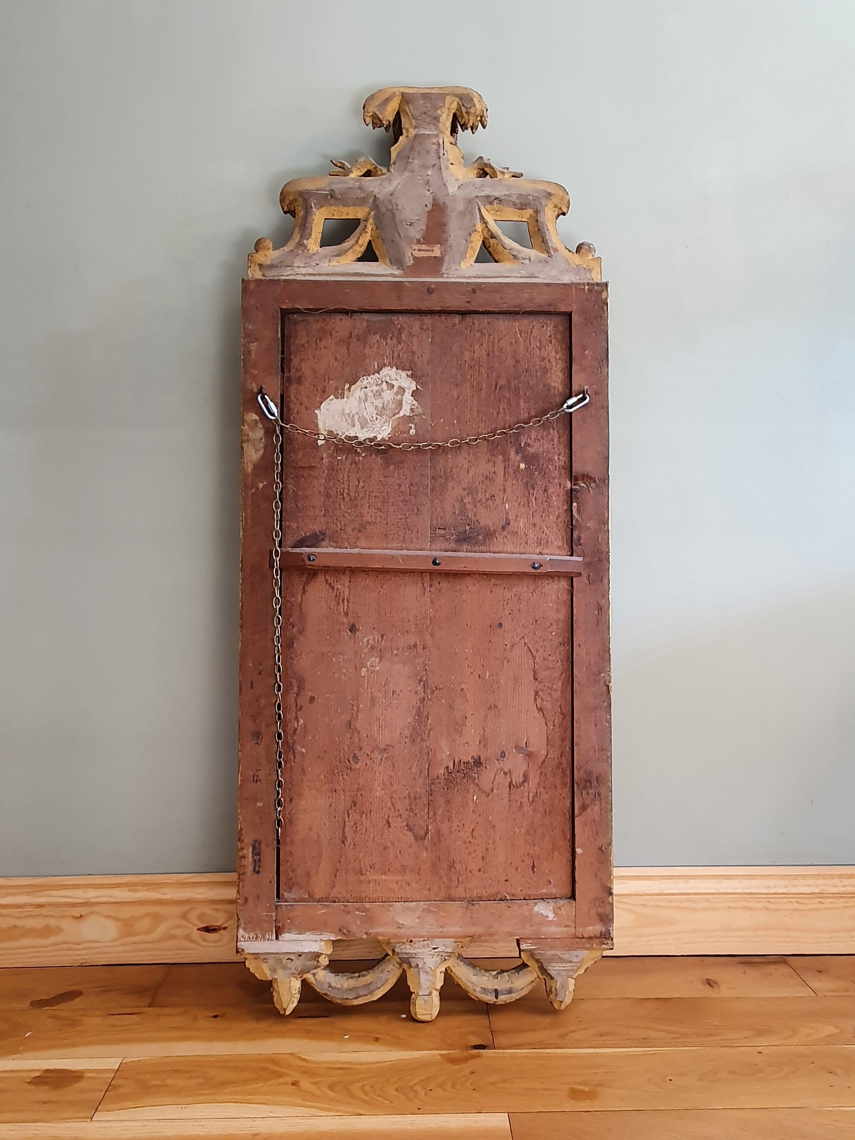 18th Century Swedish Gustavian Wall Mirror For Sale 3
