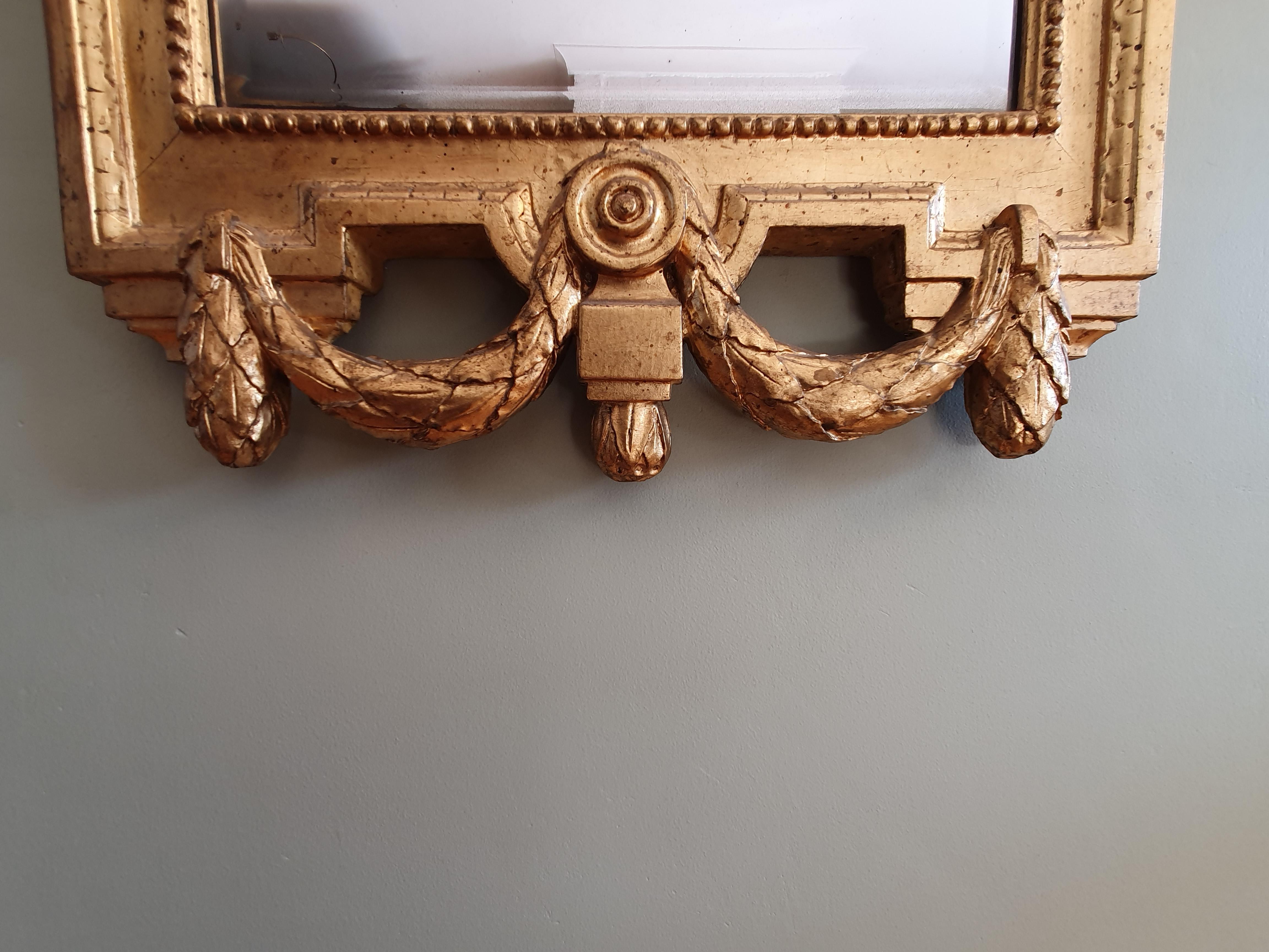 18th Century Swedish Gustavian Wall Mirror In Good Condition For Sale In Godstone, GB