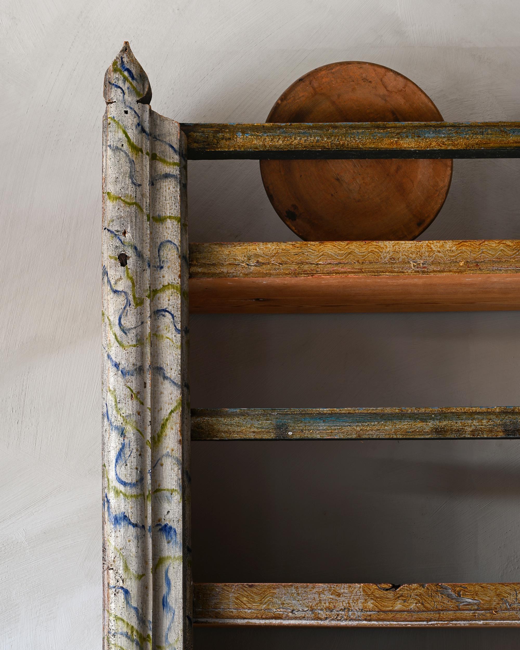 18th Century Swedish Gustavian Wall Plate Rack For Sale 4