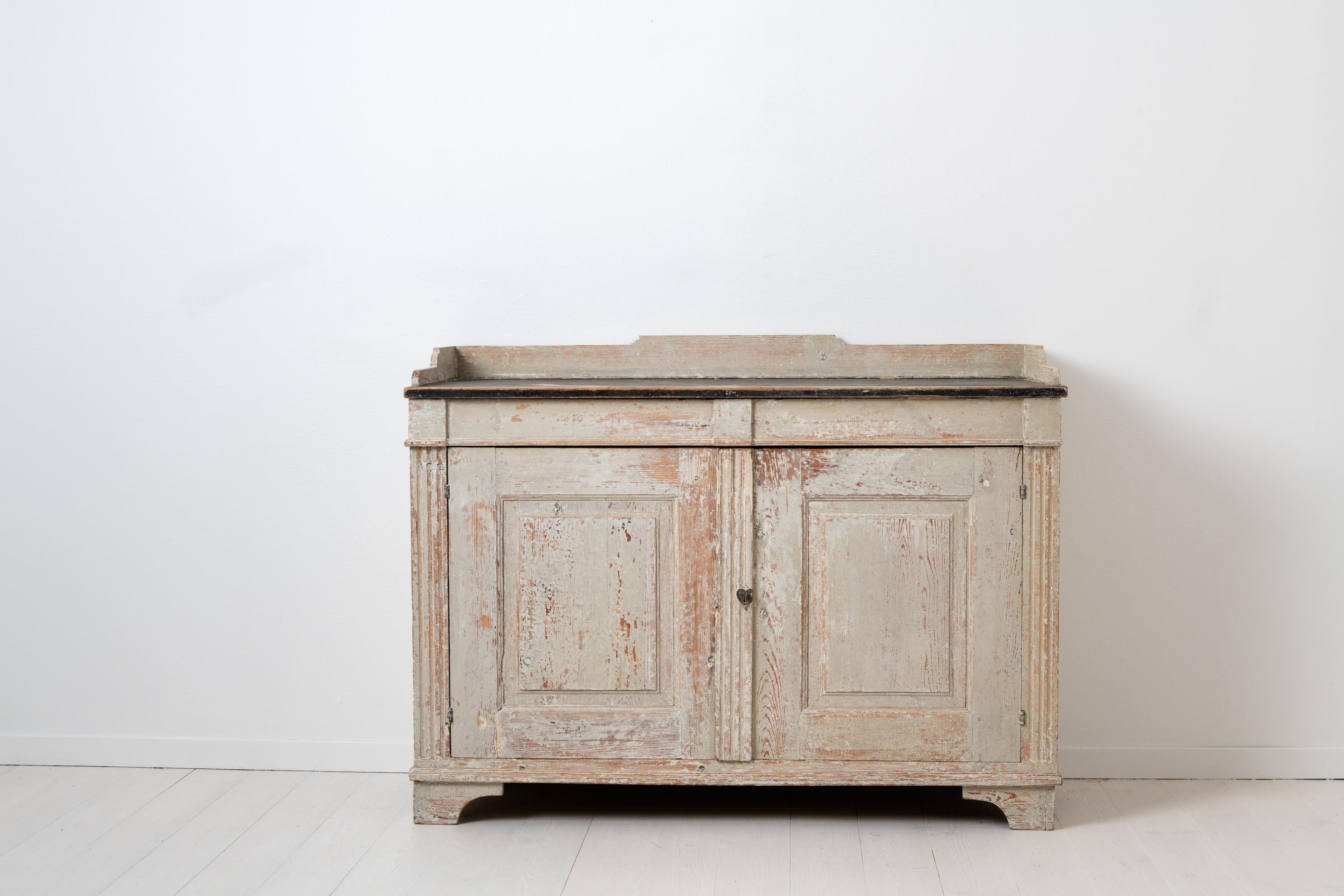 Hand-Crafted 18th Century Swedish Gustavian White Sideboard