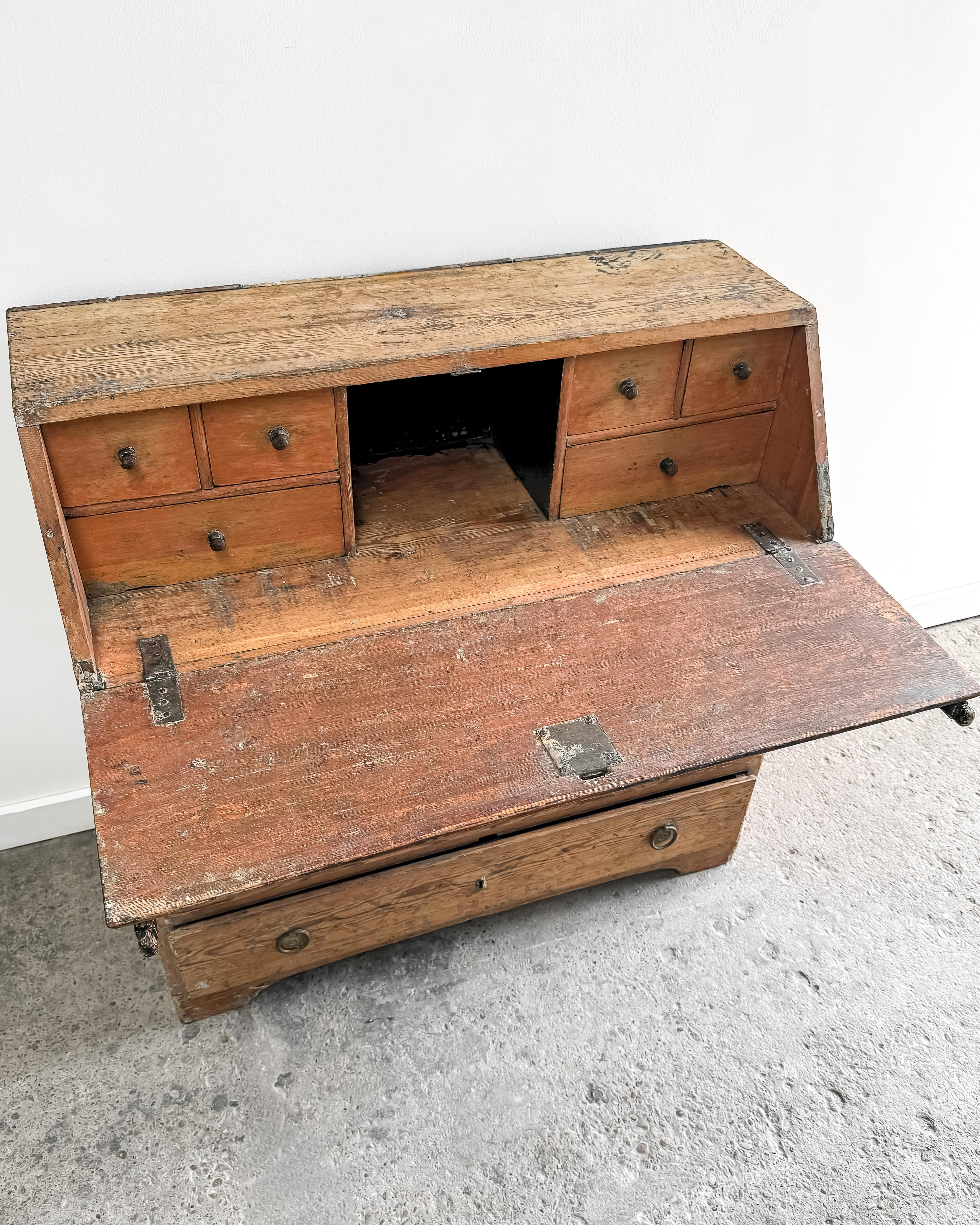 Hand-Painted 18th Century Swedish Gustavian Writing Bureau