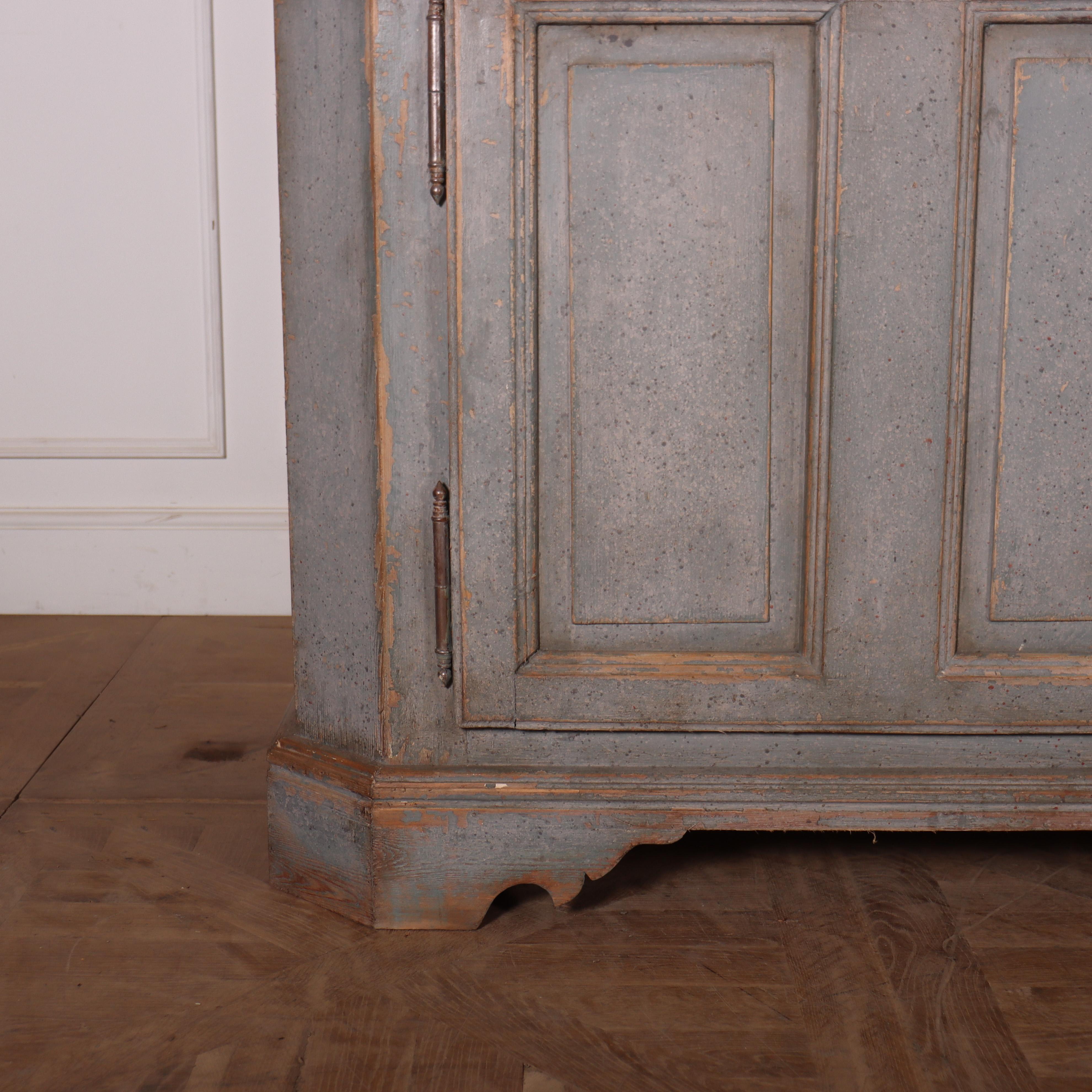 Painted 18th Century Swedish Housekeepers Cupboard For Sale