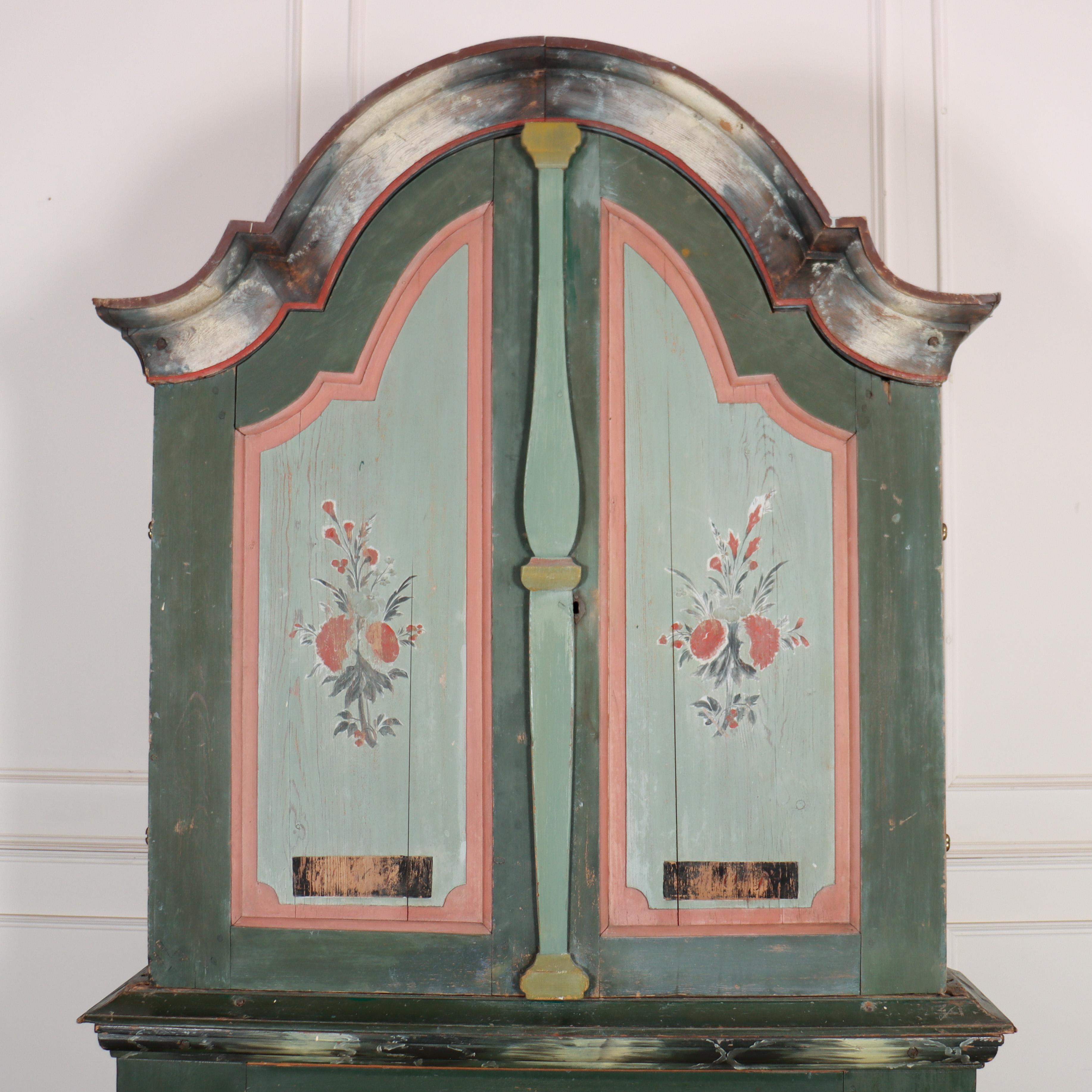Good 18th C Swedish pine original painted linen cupboard. 1790.

Reference: 8027

Dimensions
52 inches (132 cms) Wide
15 inches (38 cms) Deep
97 inches (246 cms) High