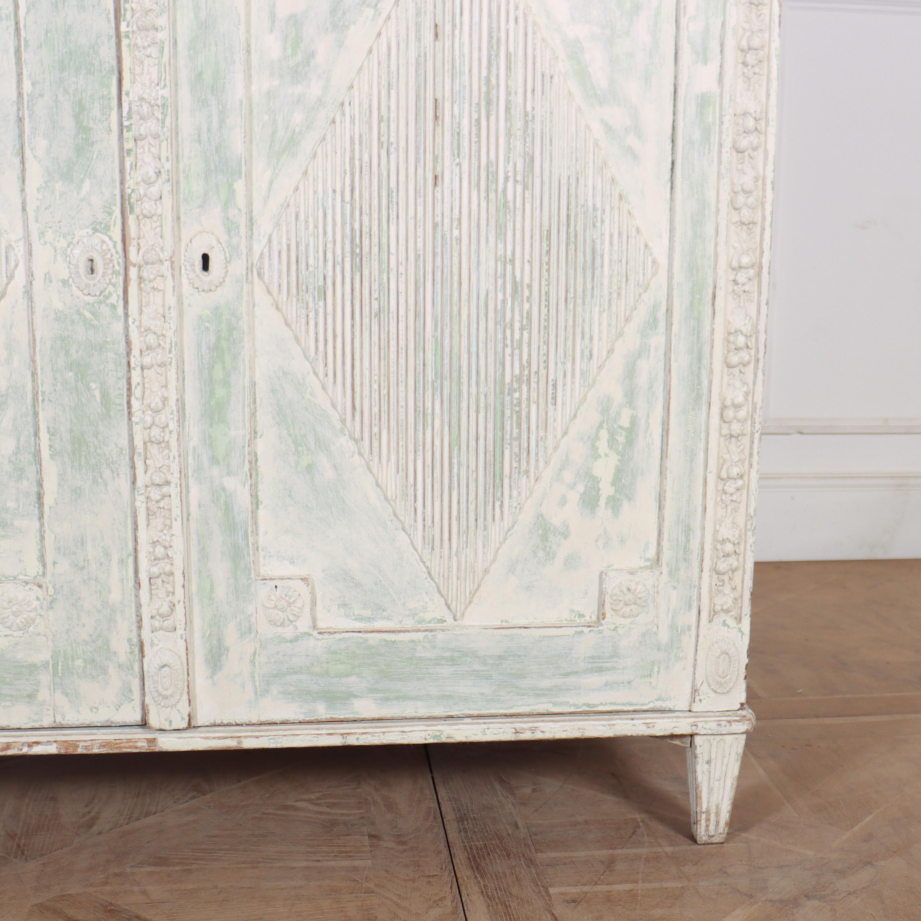 18th Century and Earlier 18th Century Swedish Linen Cupboard For Sale