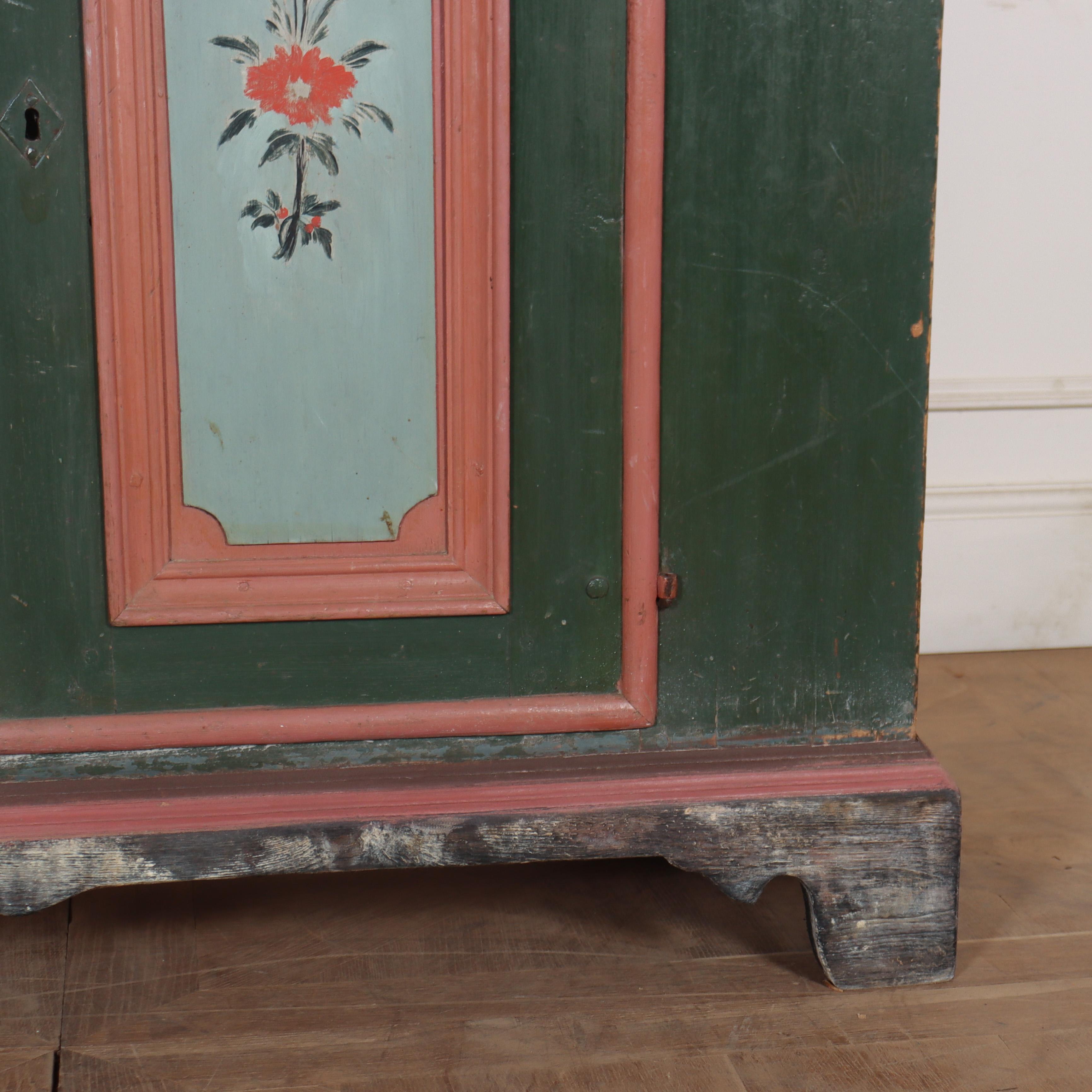 Pine 18th Century Swedish Linen Cupboard For Sale
