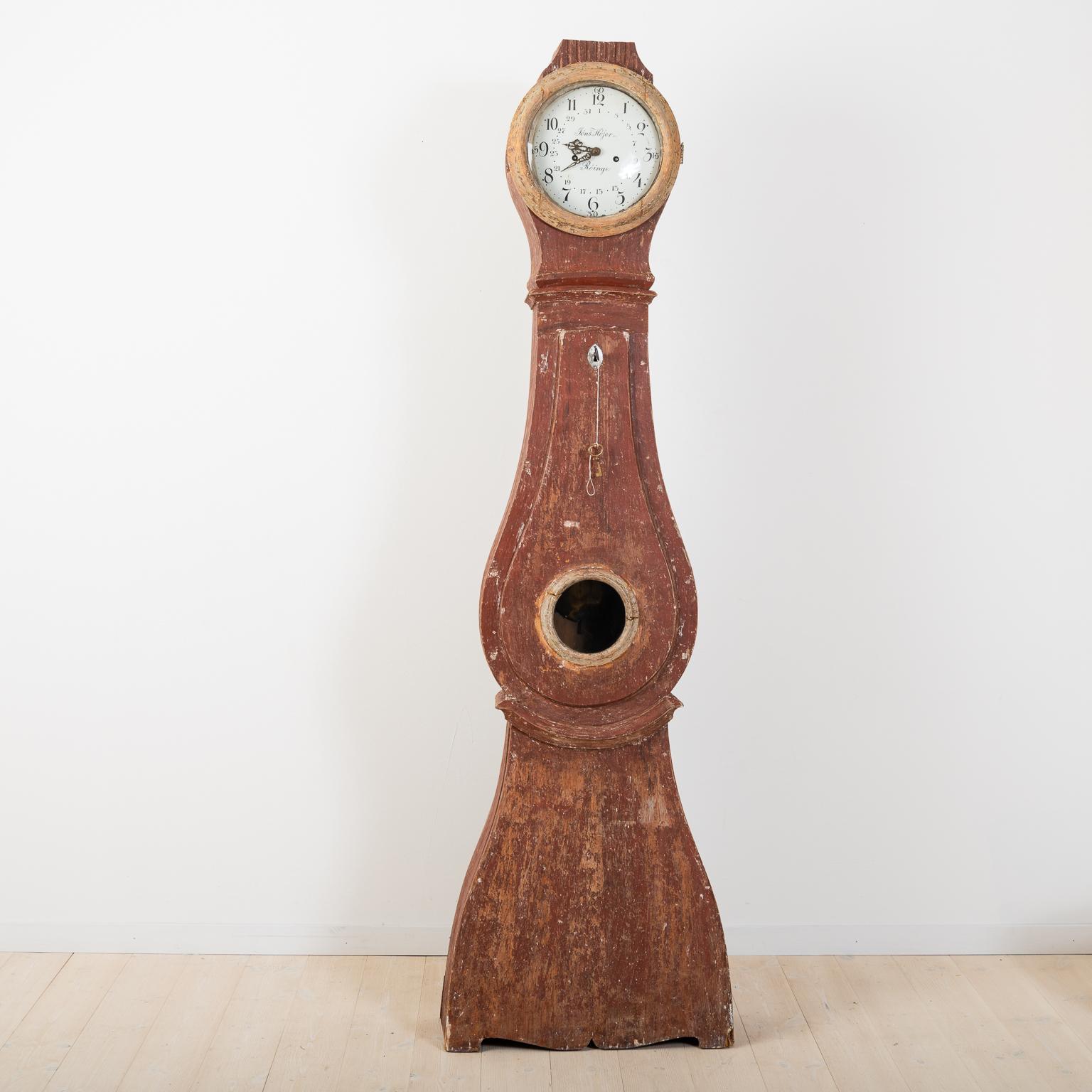 Pine 18th Century Swedish Mora Clock