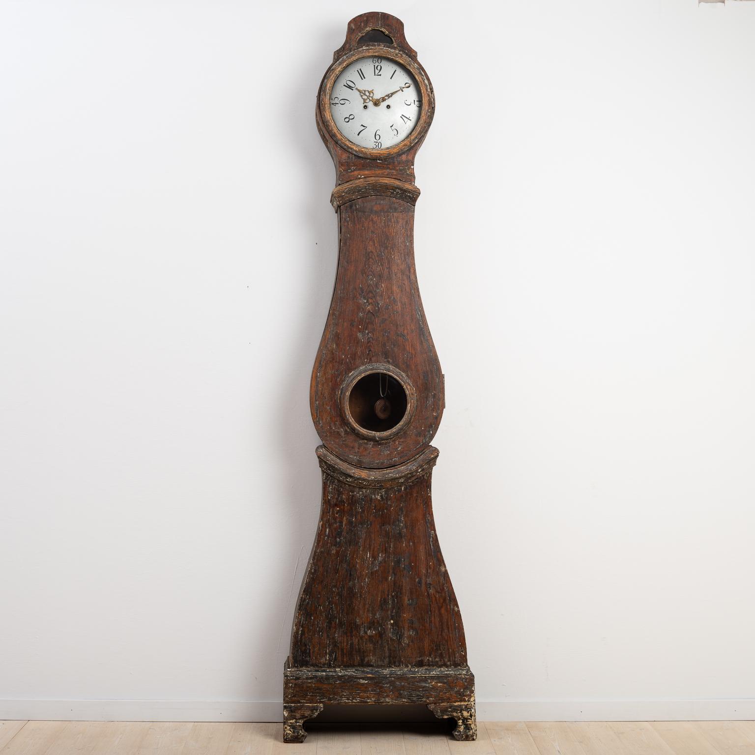 Pine 18th Century Swedish Mora Clock