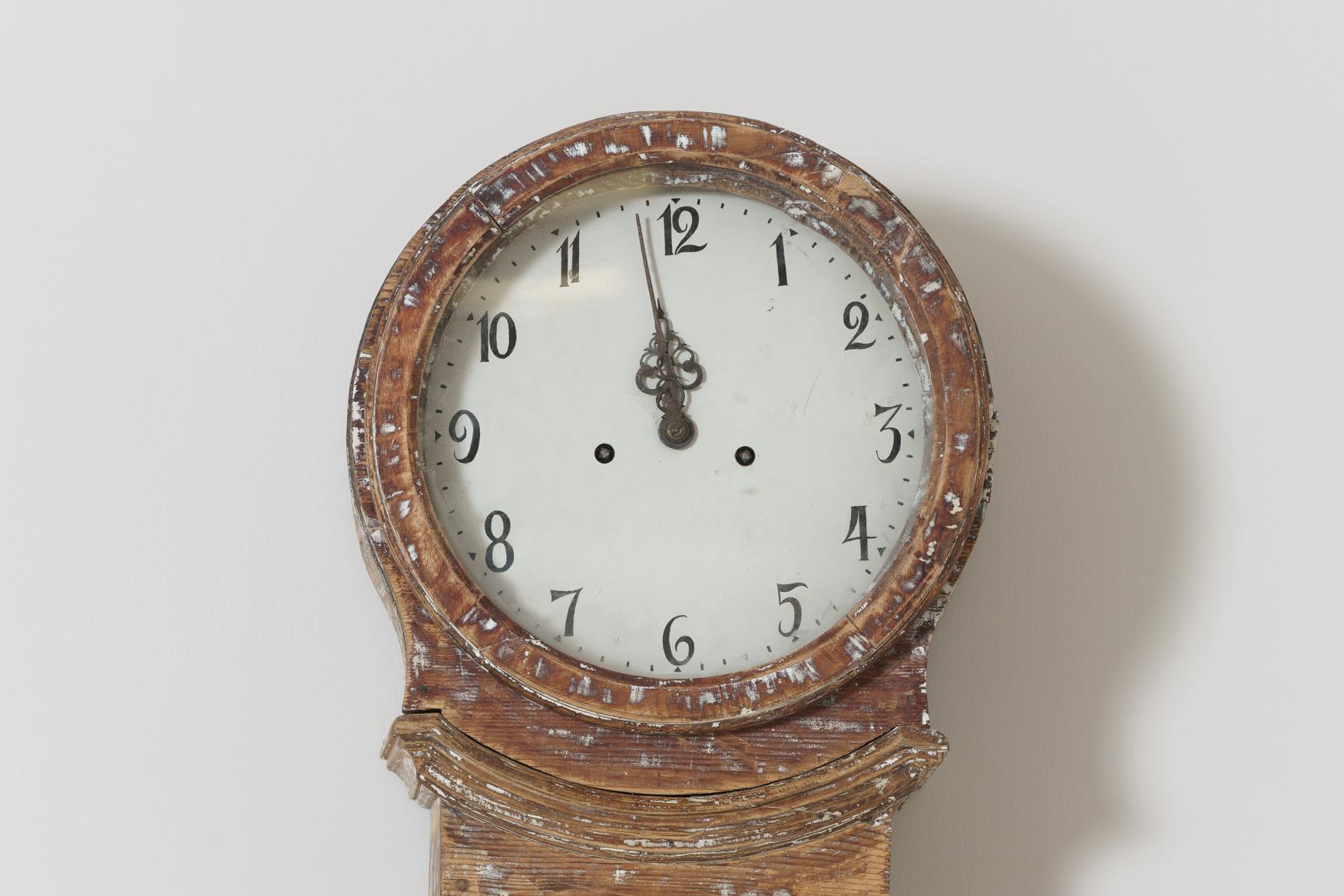 Hand-Carved 18th Century Swedish Mora Long Case Clock