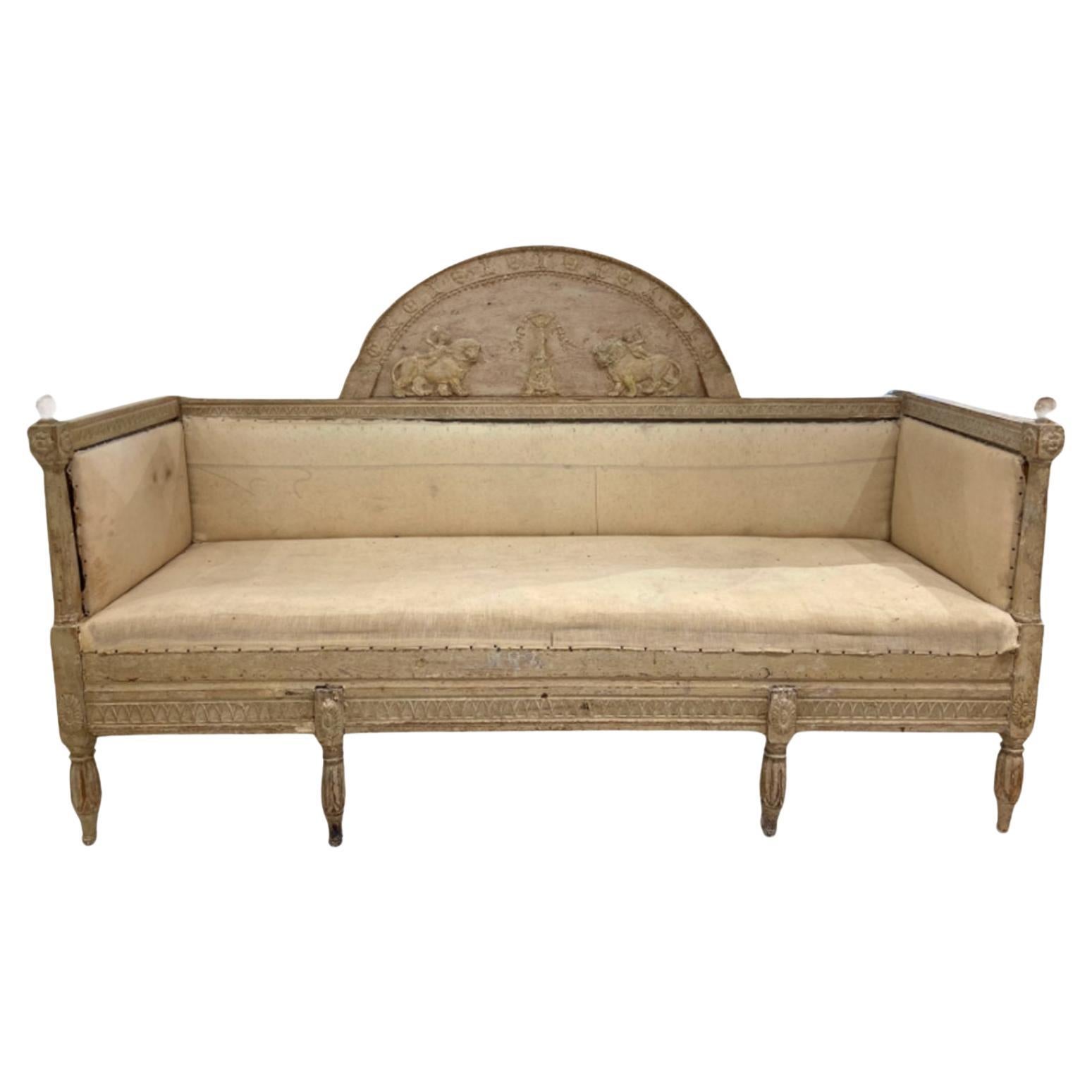 18th Century Swedish Neoclassical Bench For Sale