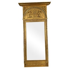 18th Century Swedish Neoclassical Gilt Pier Mirror