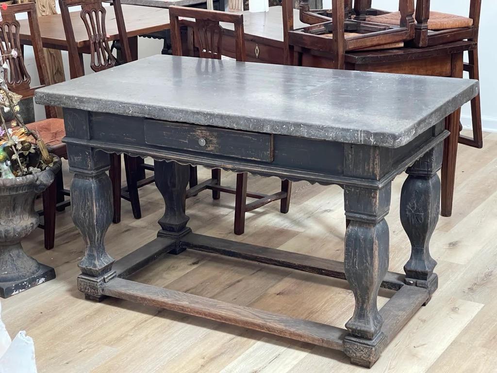 18th Century and Earlier 18th Century Swedish Oland Stone Top Table