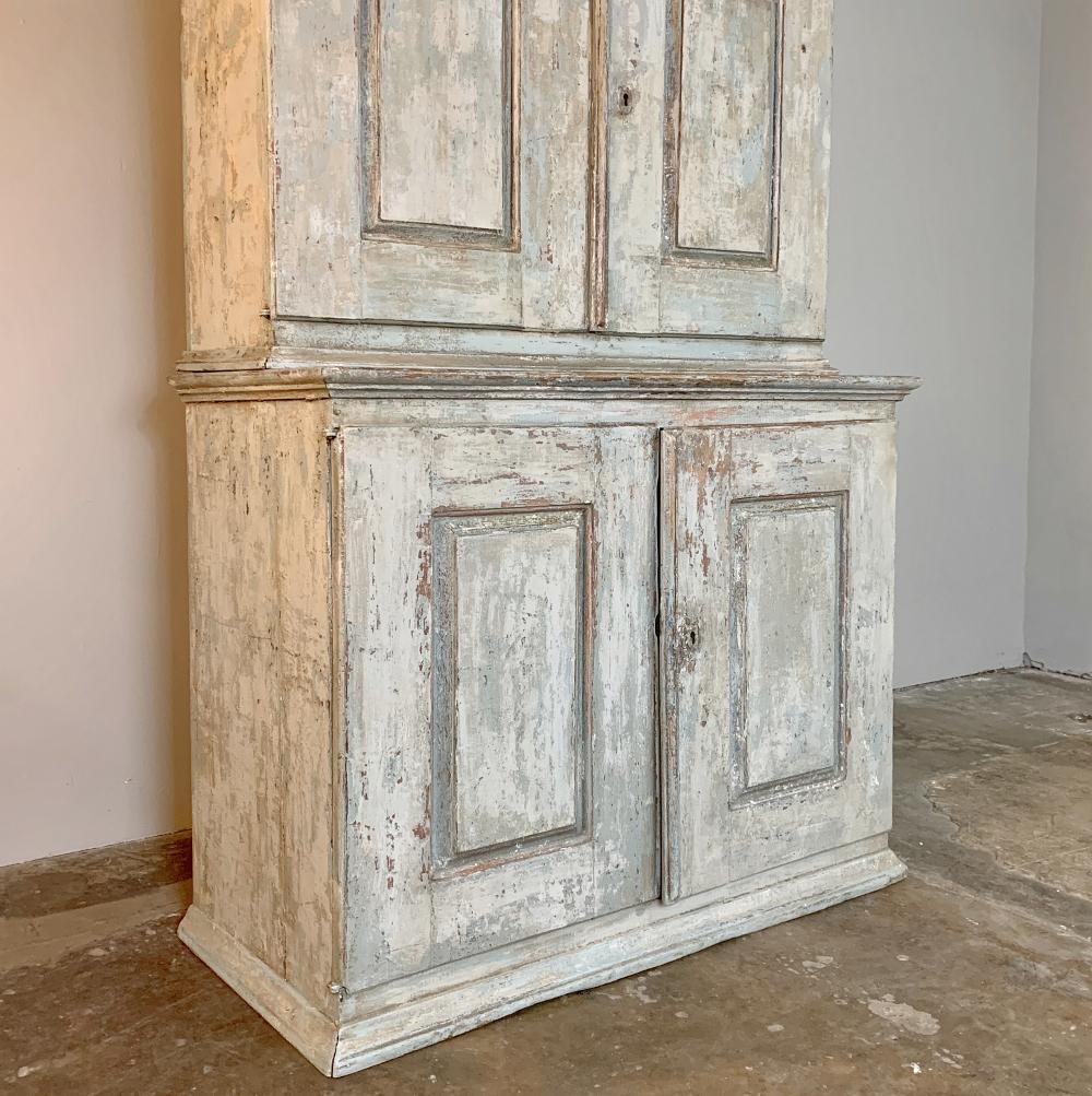18th Century Swedish Painted Buffet a Deux Corps 1