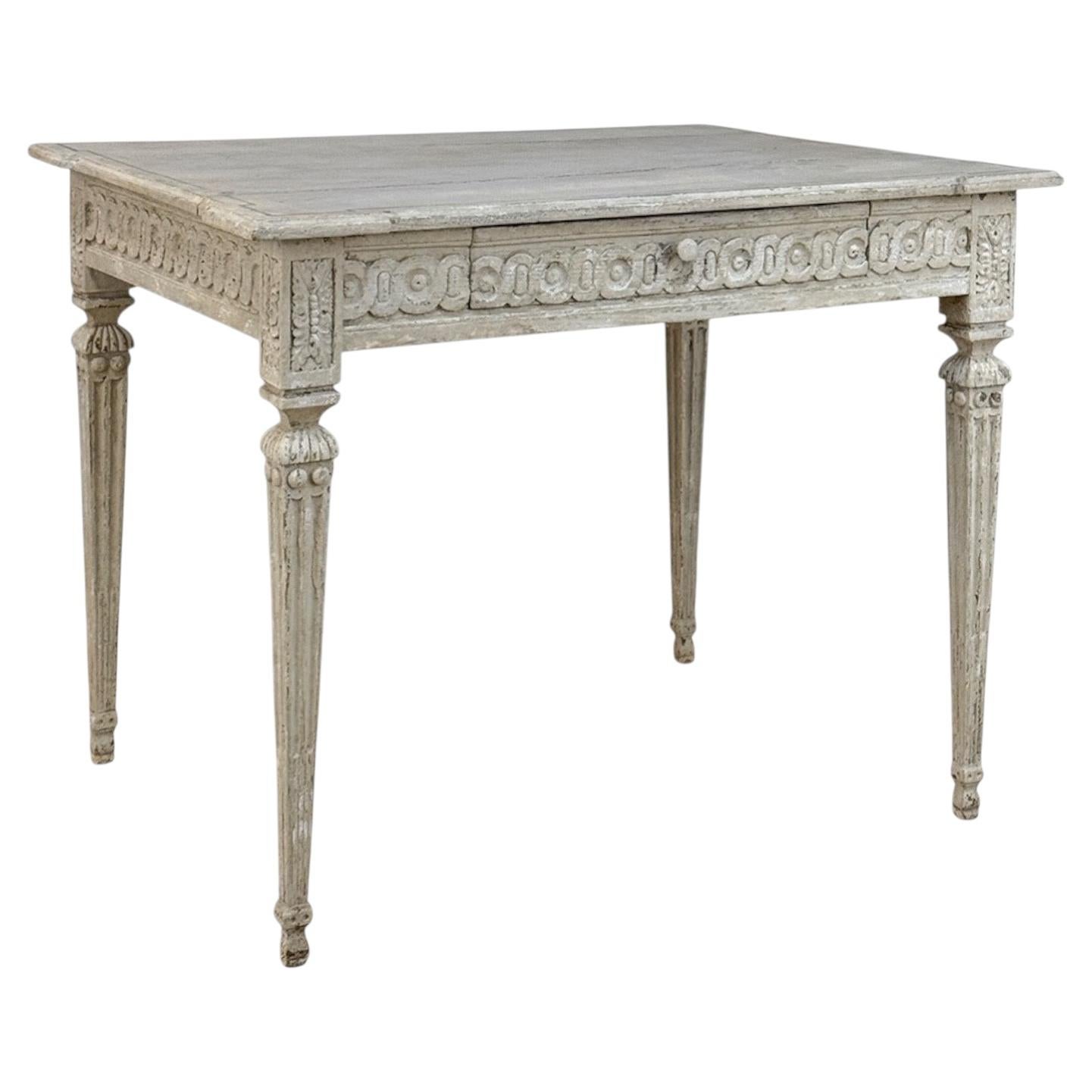 18th Century Swedish Painted Center Table ~ Writing Desk