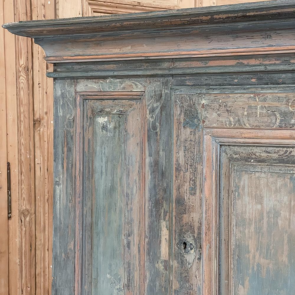 18th Century Swedish Painted Pine Two-Tiered Cabinet For Sale 5