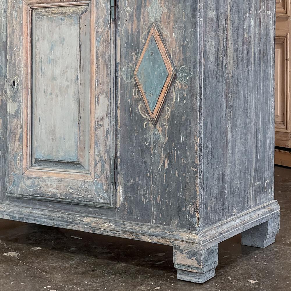 18th Century Swedish Painted Pine Two-Tiered Cabinet For Sale 7