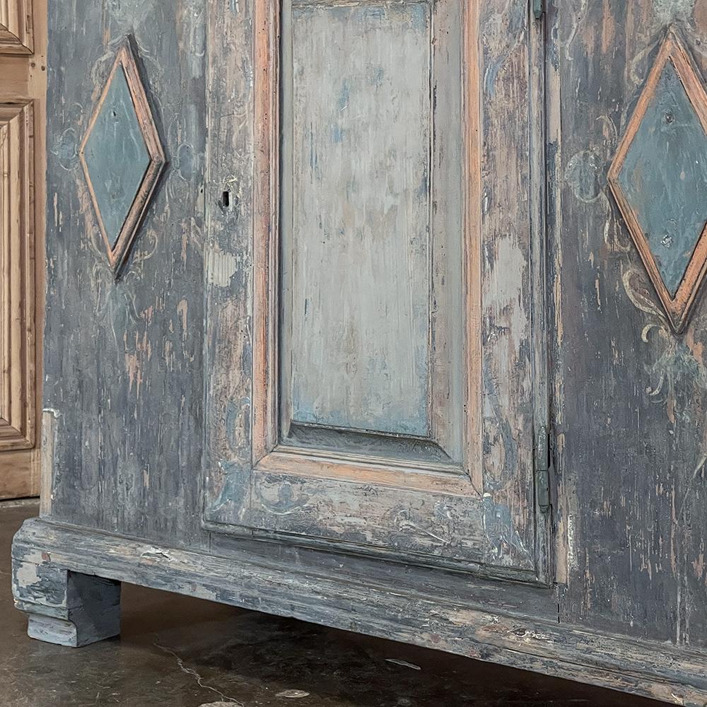 18th Century Swedish Painted Pine Two-Tiered Cabinet For Sale 8
