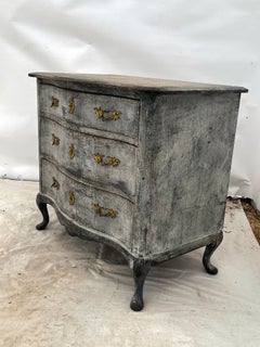 18th Century Swedish Painted Rococo Commode