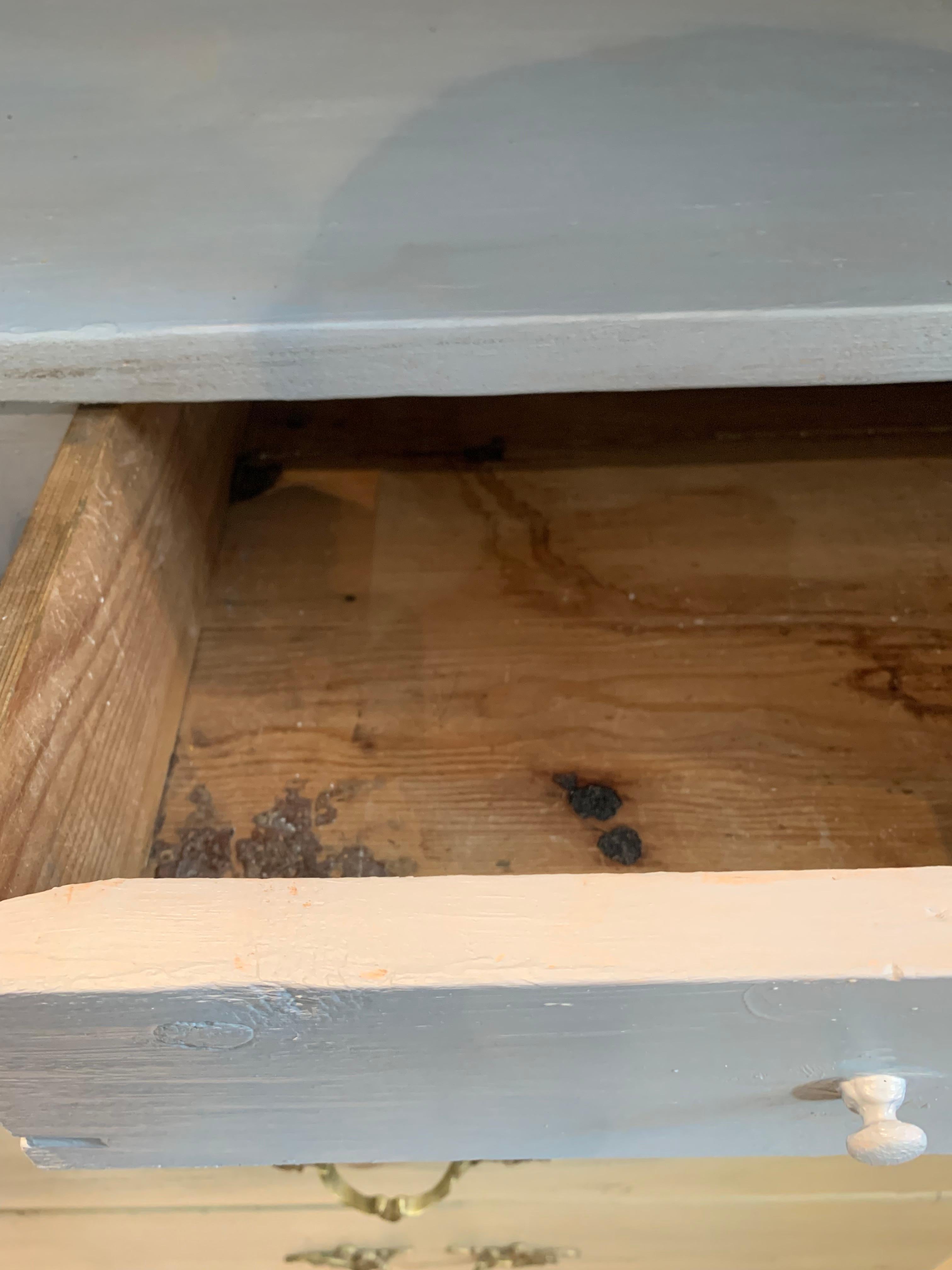 Vitrina rococó sueca pintada del siglo XVIII en venta 1