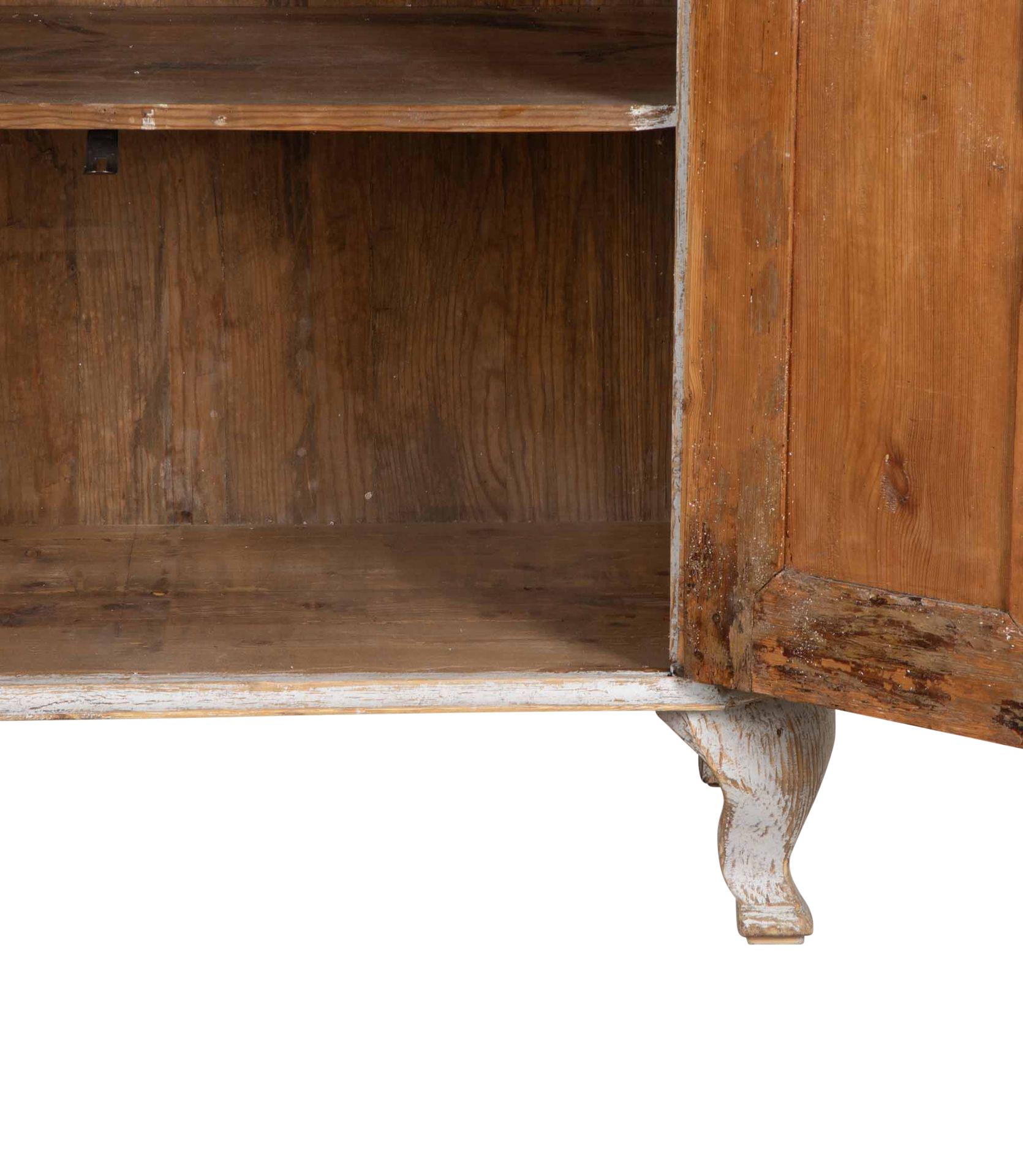 18th Century Swedish Period Two Part Rococo Cabinet For Sale 2