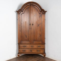 18th Century Swedish Pine Corner Cabinet