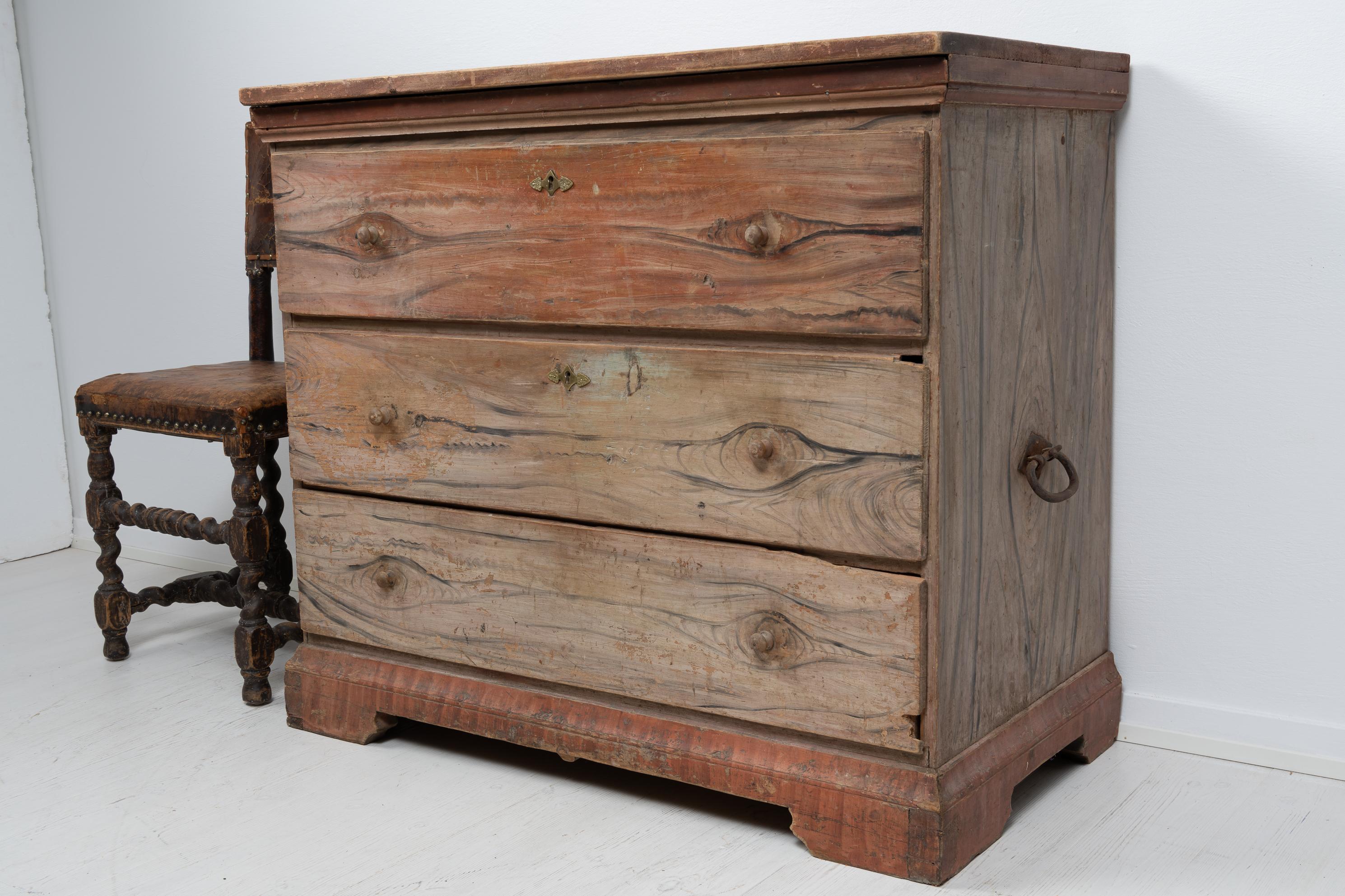 18th Century Swedish Rare Country Baroque Bureau For Sale 4