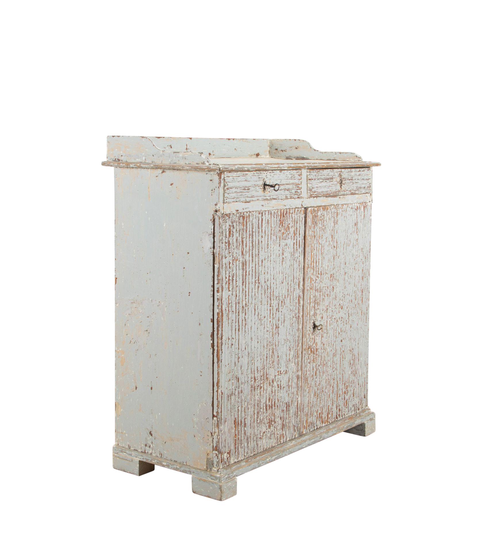 Wood 18th Century Swedish Reeded Buffet For Sale