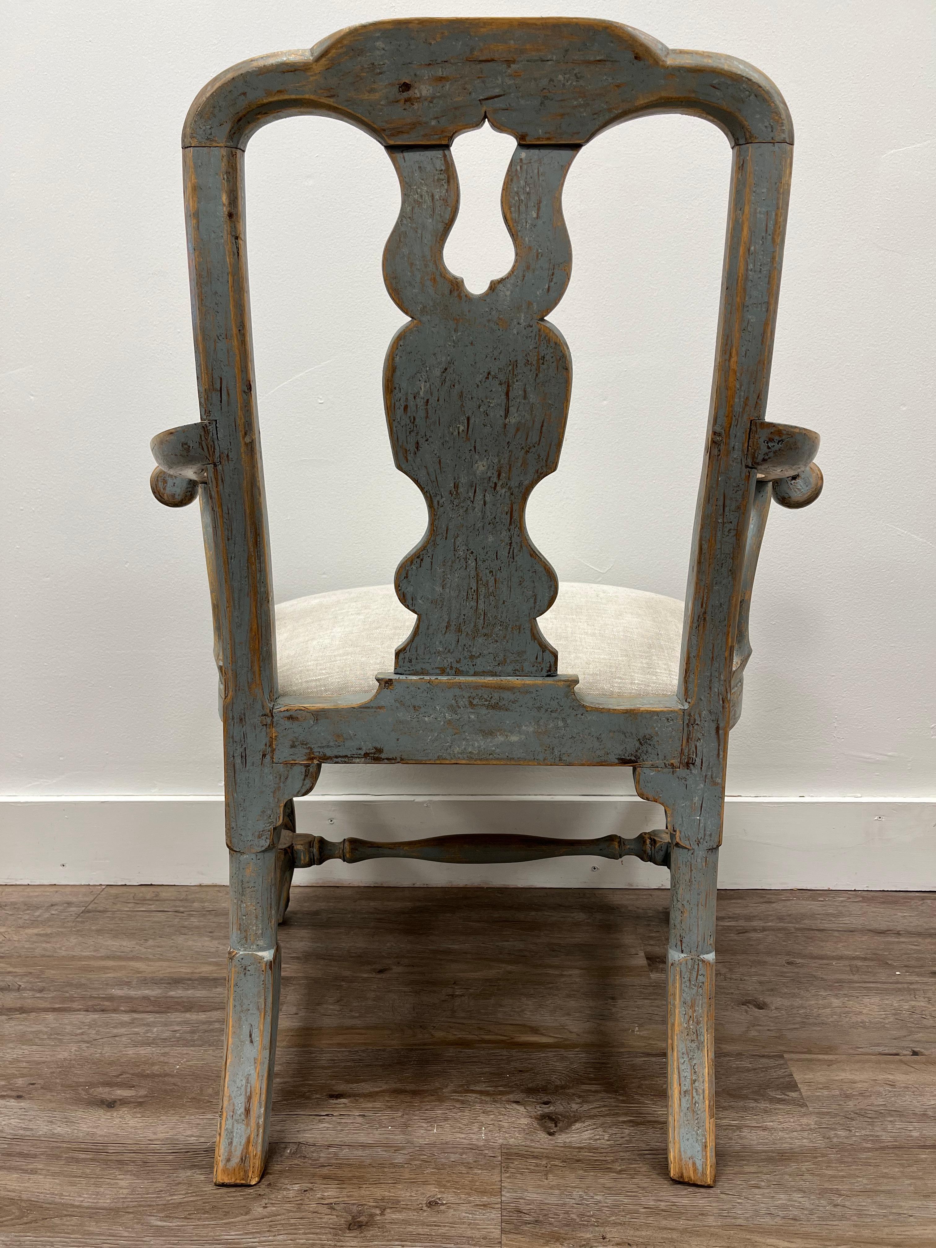 18th Century Swedish Rococo Armchair For Sale 5